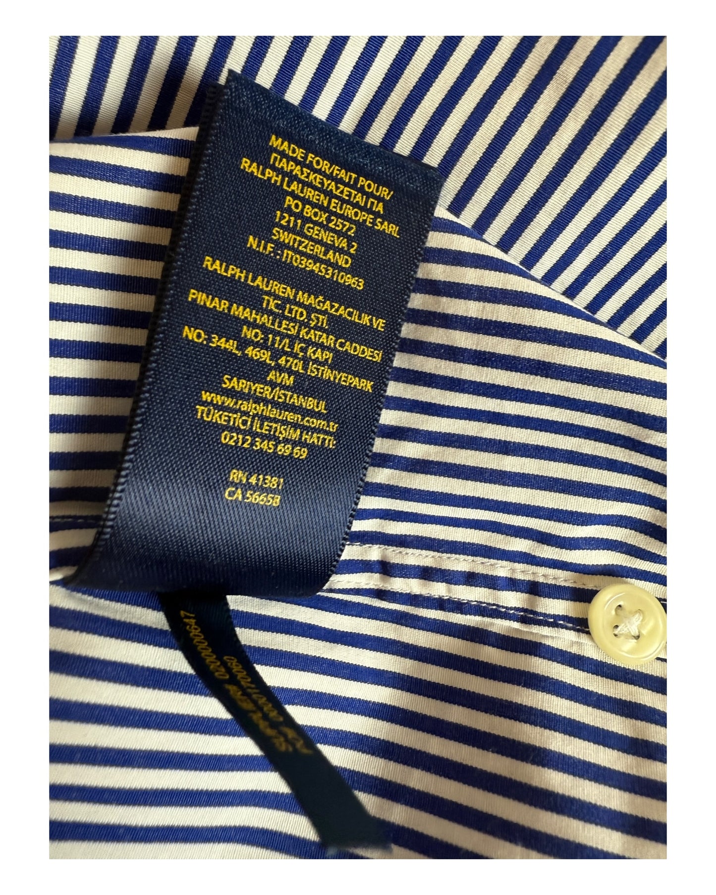 Polo Ralph Lauren Bluse blau weiß gestreift Größe S