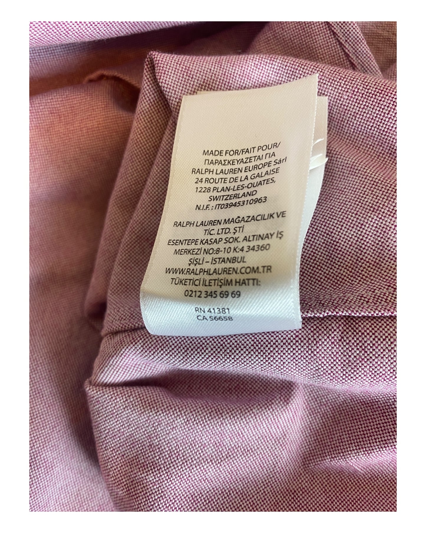 Polo Ralph Lauren Oxfordhemd rot Größe M