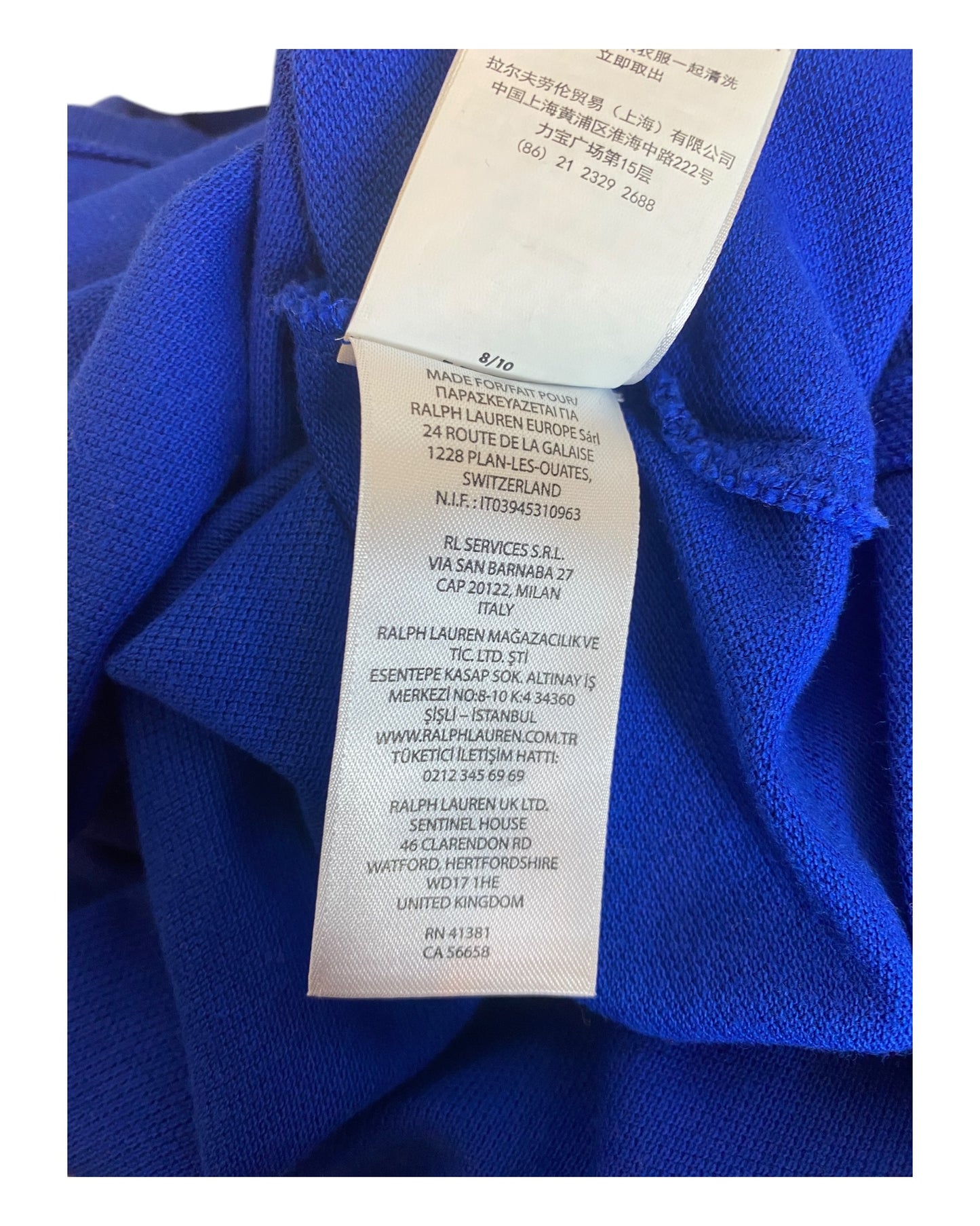 Polo Ralph Lauren Poloshirt blau Größe M