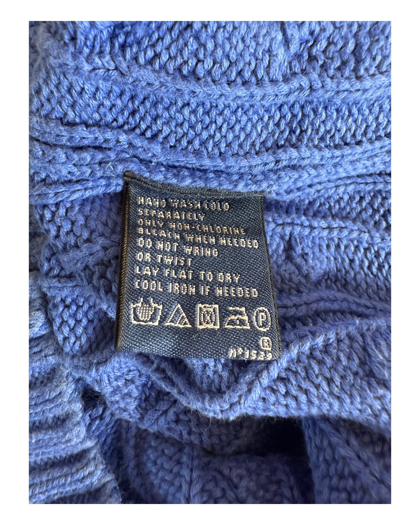 Polo Ralph Lauren Zopfmuster Pullover blau Größe S