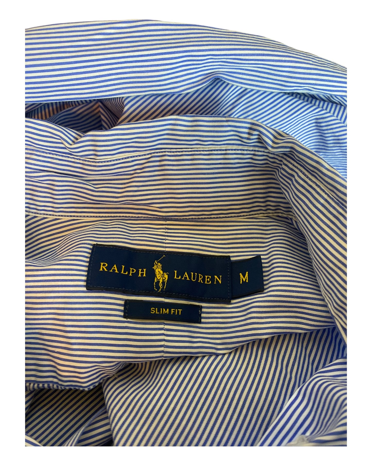 Polo Ralph Lauren shirt blue white striped size M