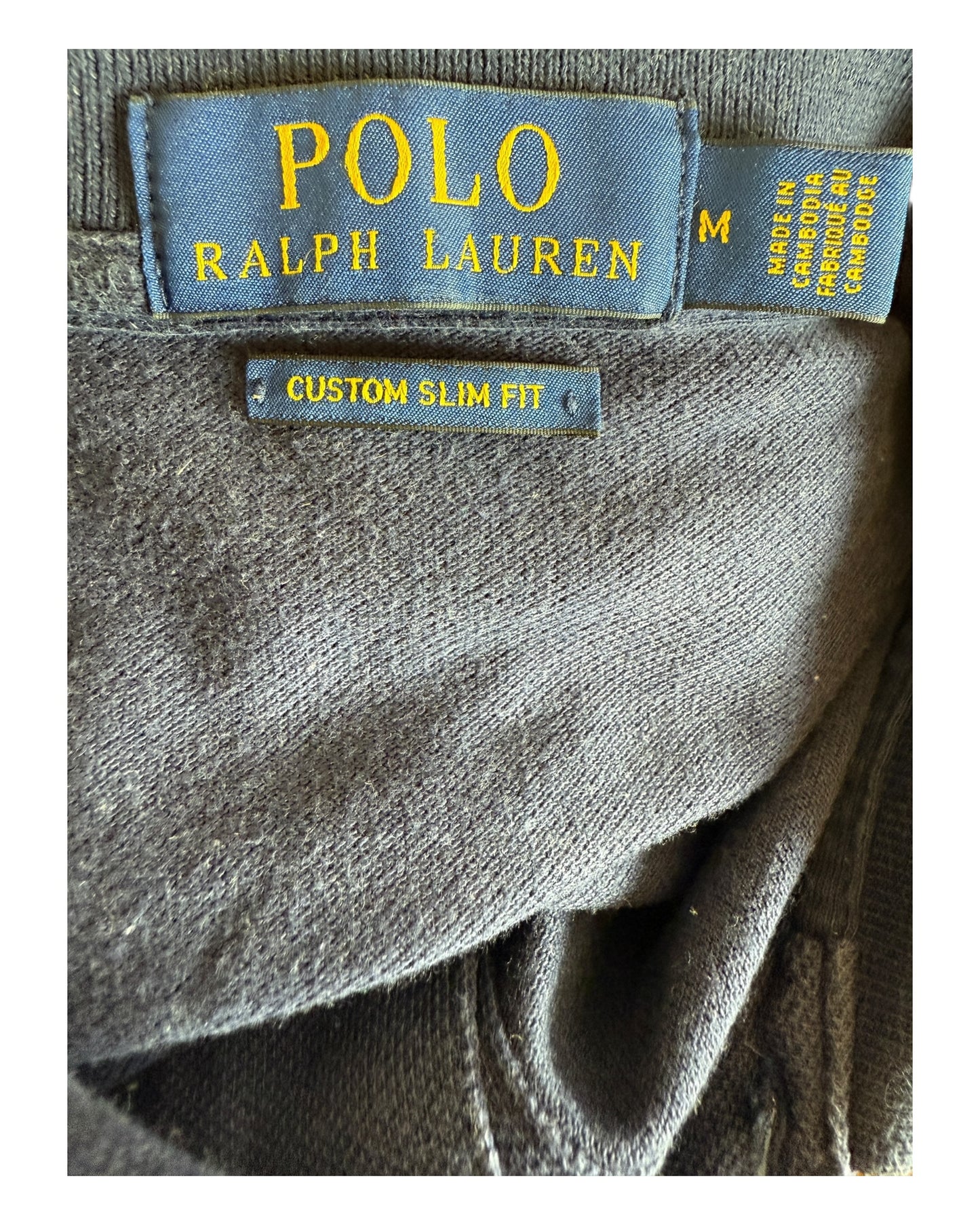 Polo Ralph Lauren langärmliges Poloshirt marineblau Größe M