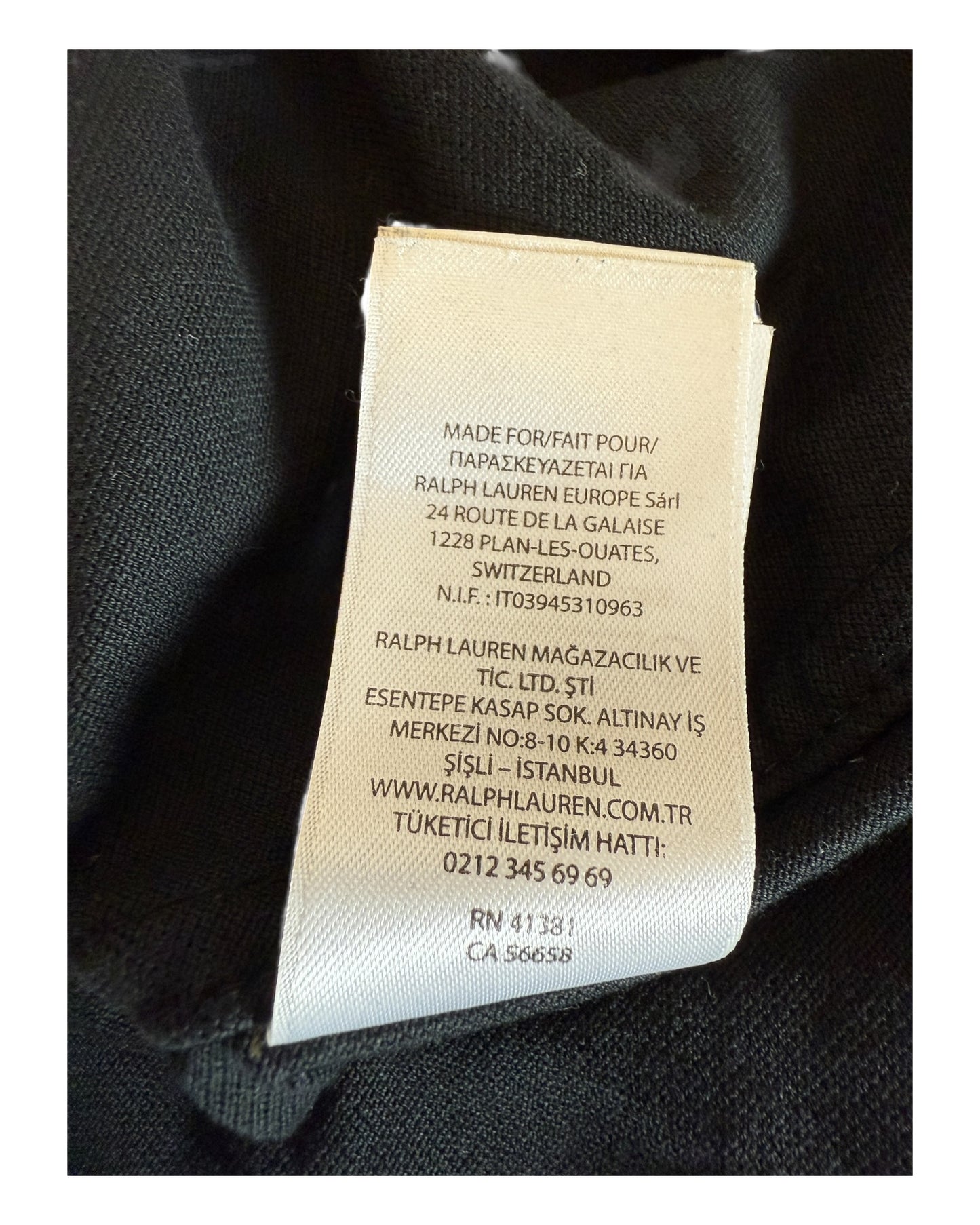 Polo Ralph Lauren Knit Oxford Bluse schwarz Größe S