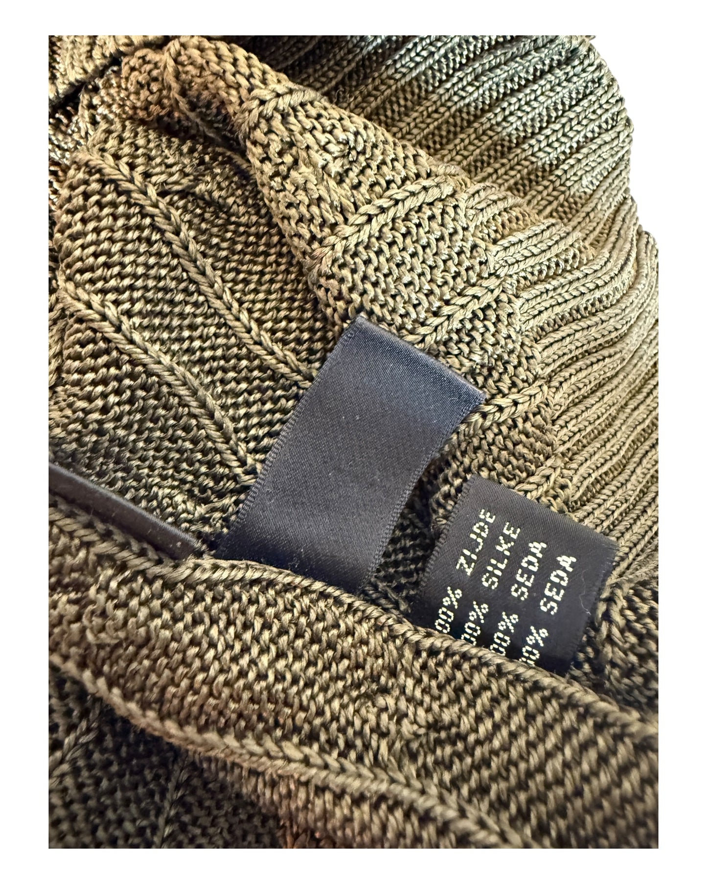 Polo Ralph Lauren Zopfmuster Pullover khaki Größe S