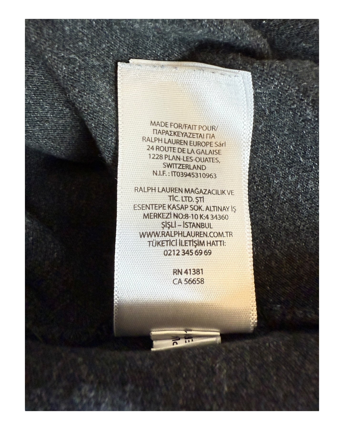 Polo Ralph Lauren Poloshirt schwarz meliert Größe M