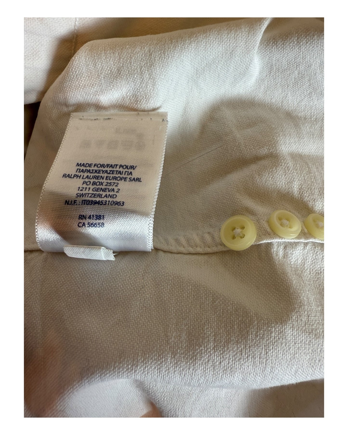 Polo Ralph Lauren Oxford Bluse weiß Größe S
