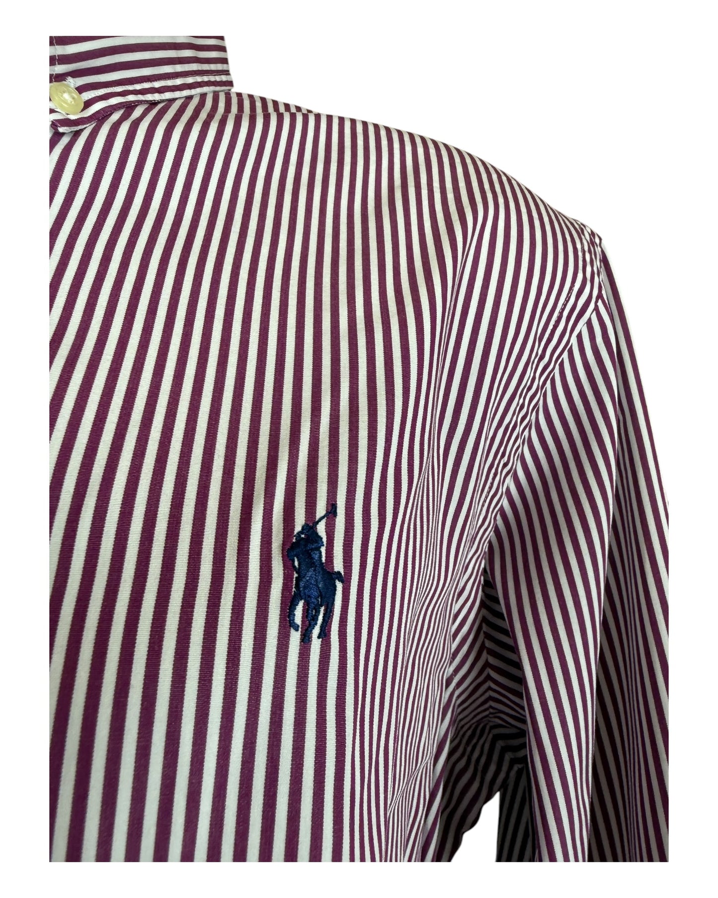 Polo Ralph Lauren Hemd rot weiß gestreift Größe L