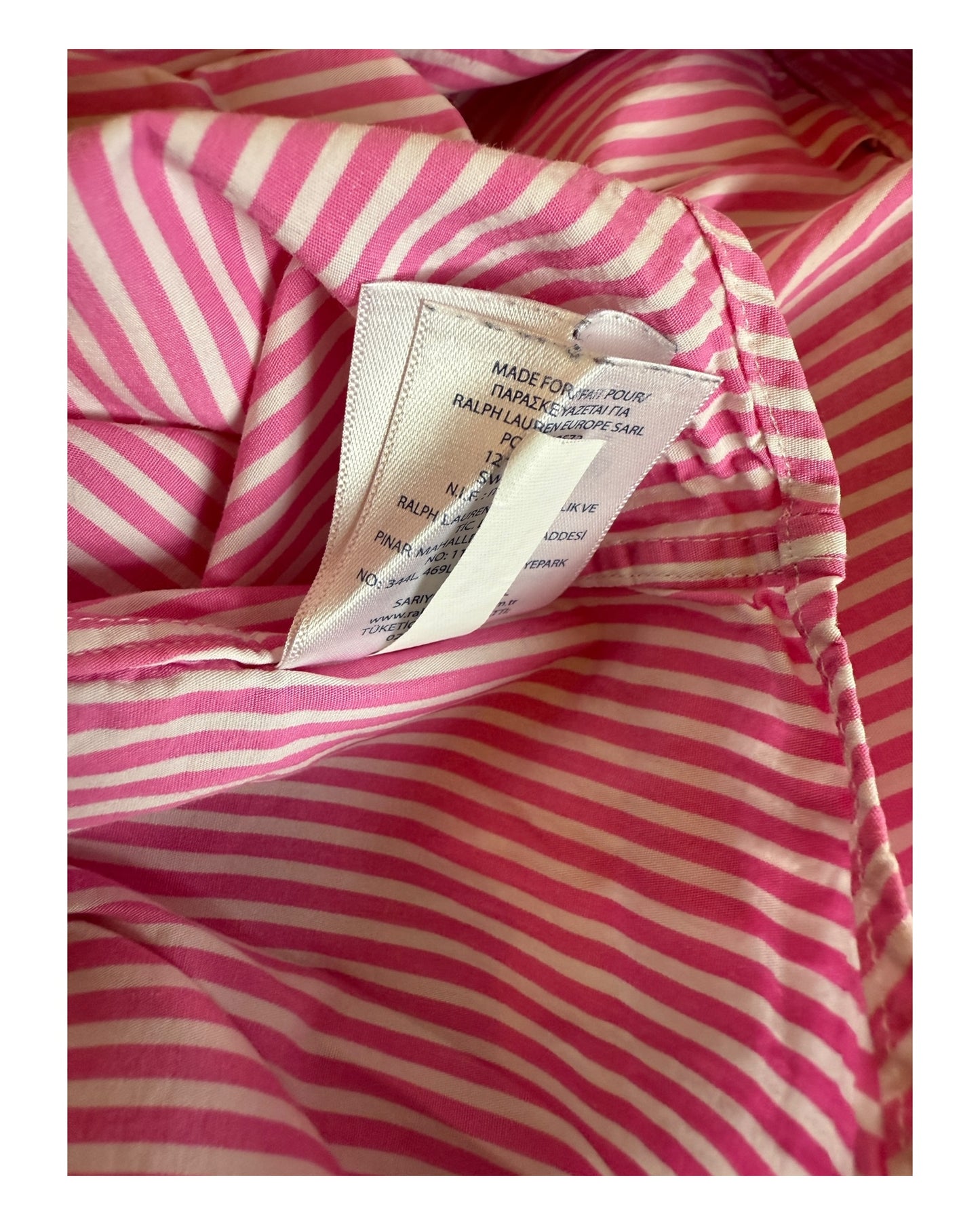 Polo Ralph Lauren Bluse rosa weiß gestreift Größe S