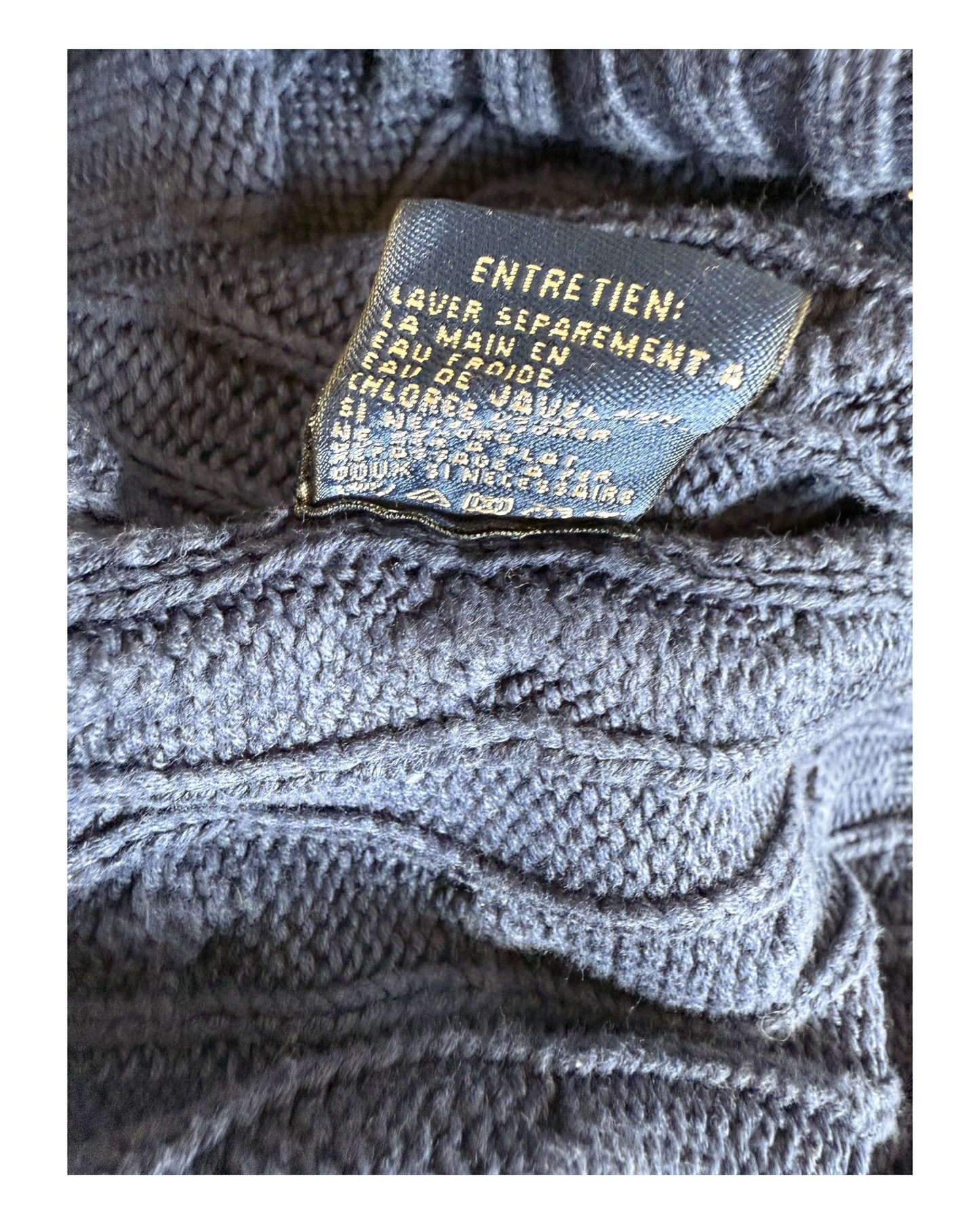 Polo Ralph Lauren Zopfmuster Pullover marineblau Größe S