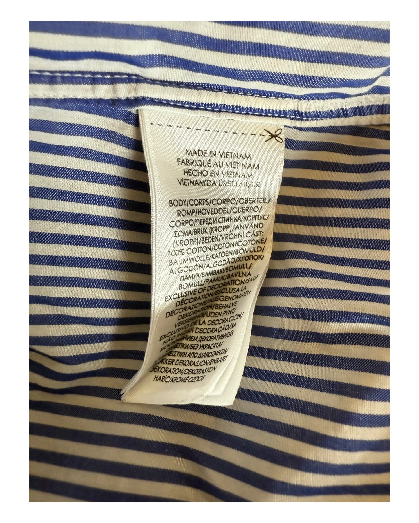 Polo Ralph Lauren Hemd blau weiß gestreift Größe M