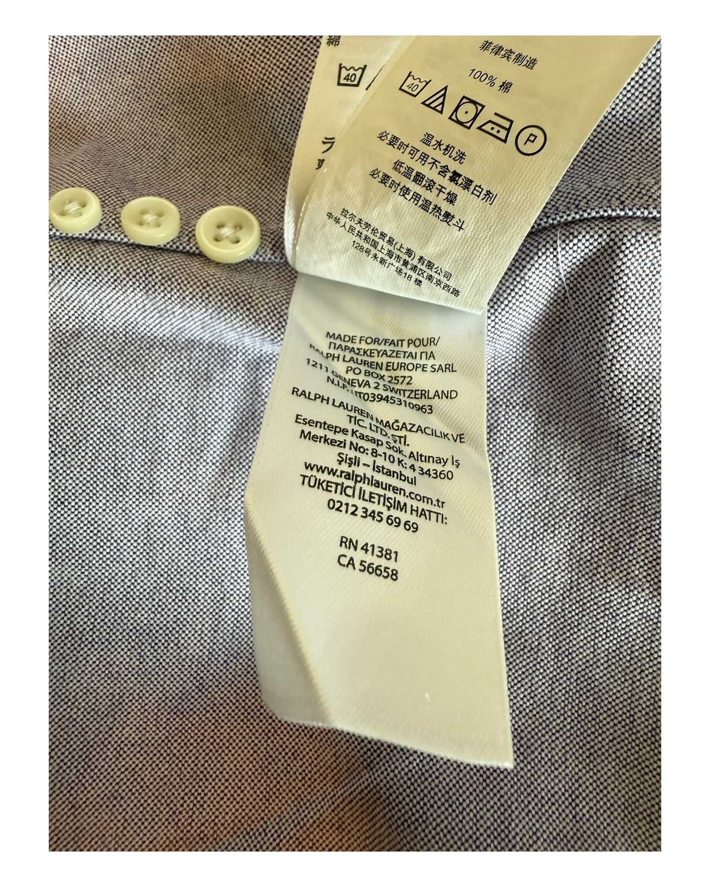 Polo Ralph Lauren Oxfordhemd flieder Größe M
