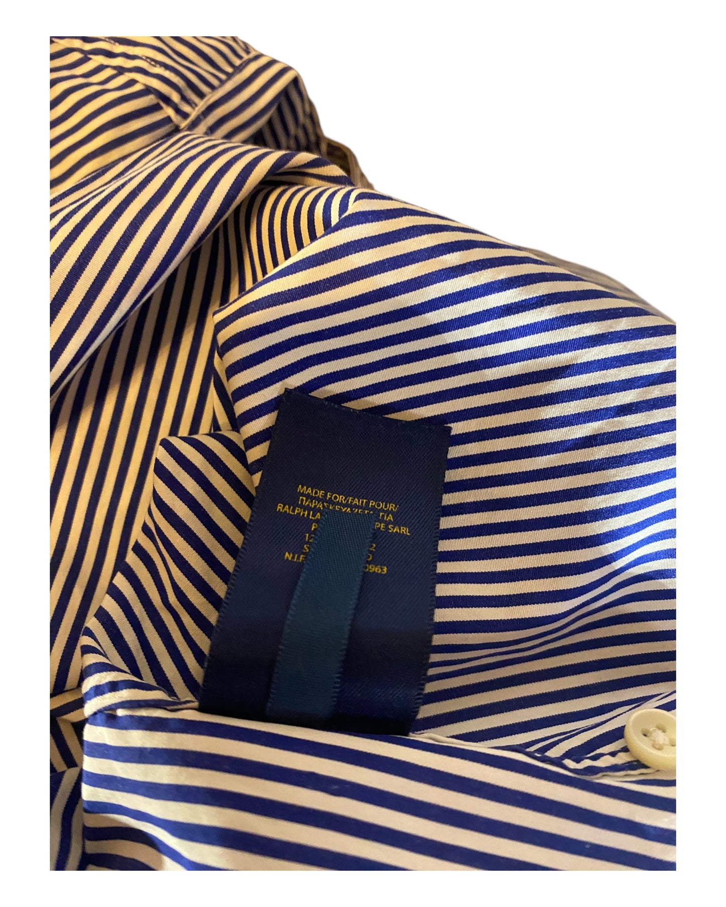 Polo Ralph Lauren Bluse blau weiß gestreift Größe M / 10