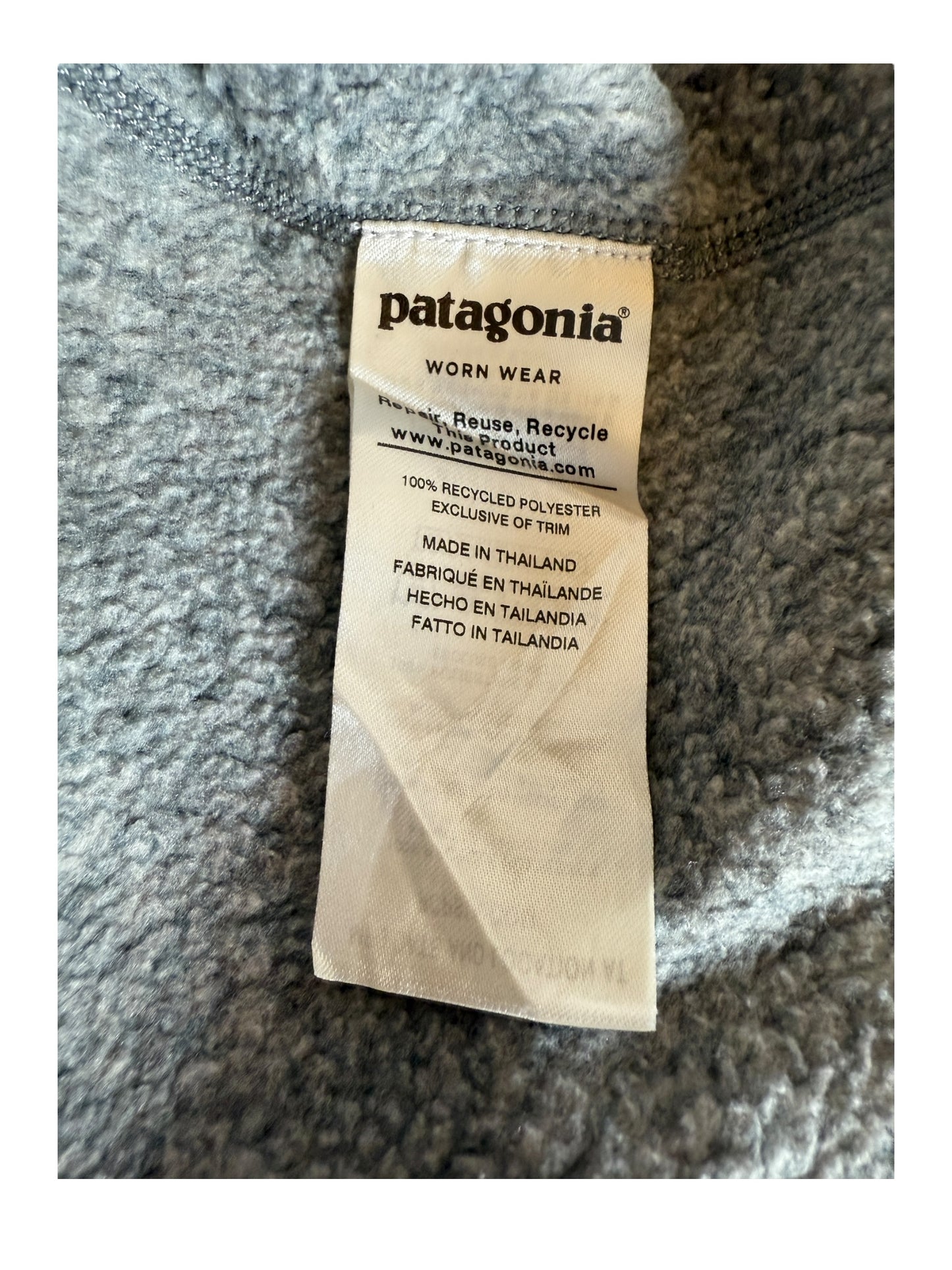 Patagonia Fleece Half Zip Pullover grau Größe XL
