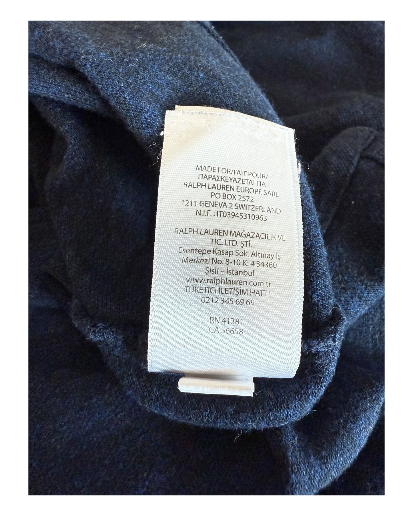 Polo Ralph Lauren Poloshirt marineblau meliert Größe L