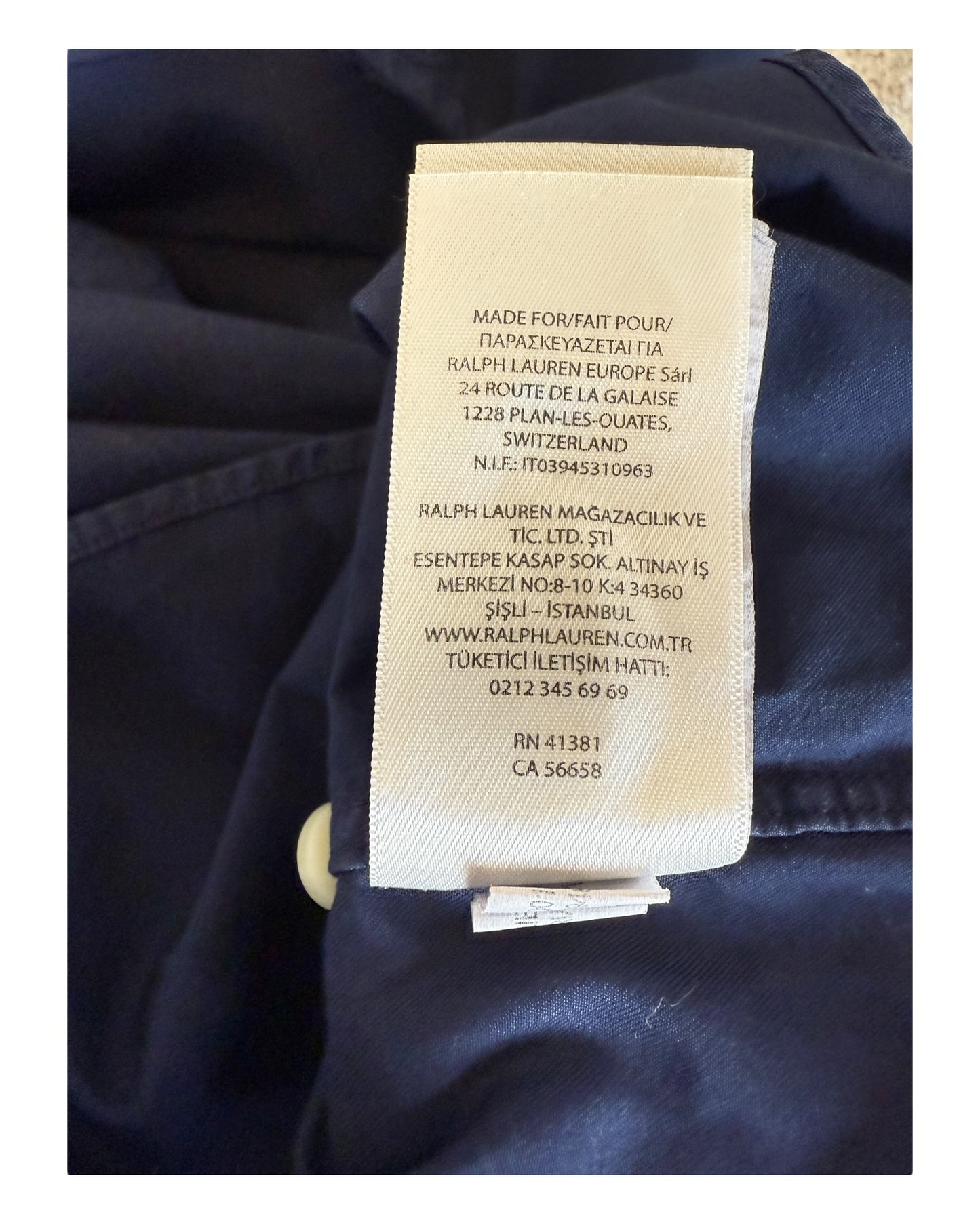 Polo Ralph Lauren Hemd marineblau Größe L