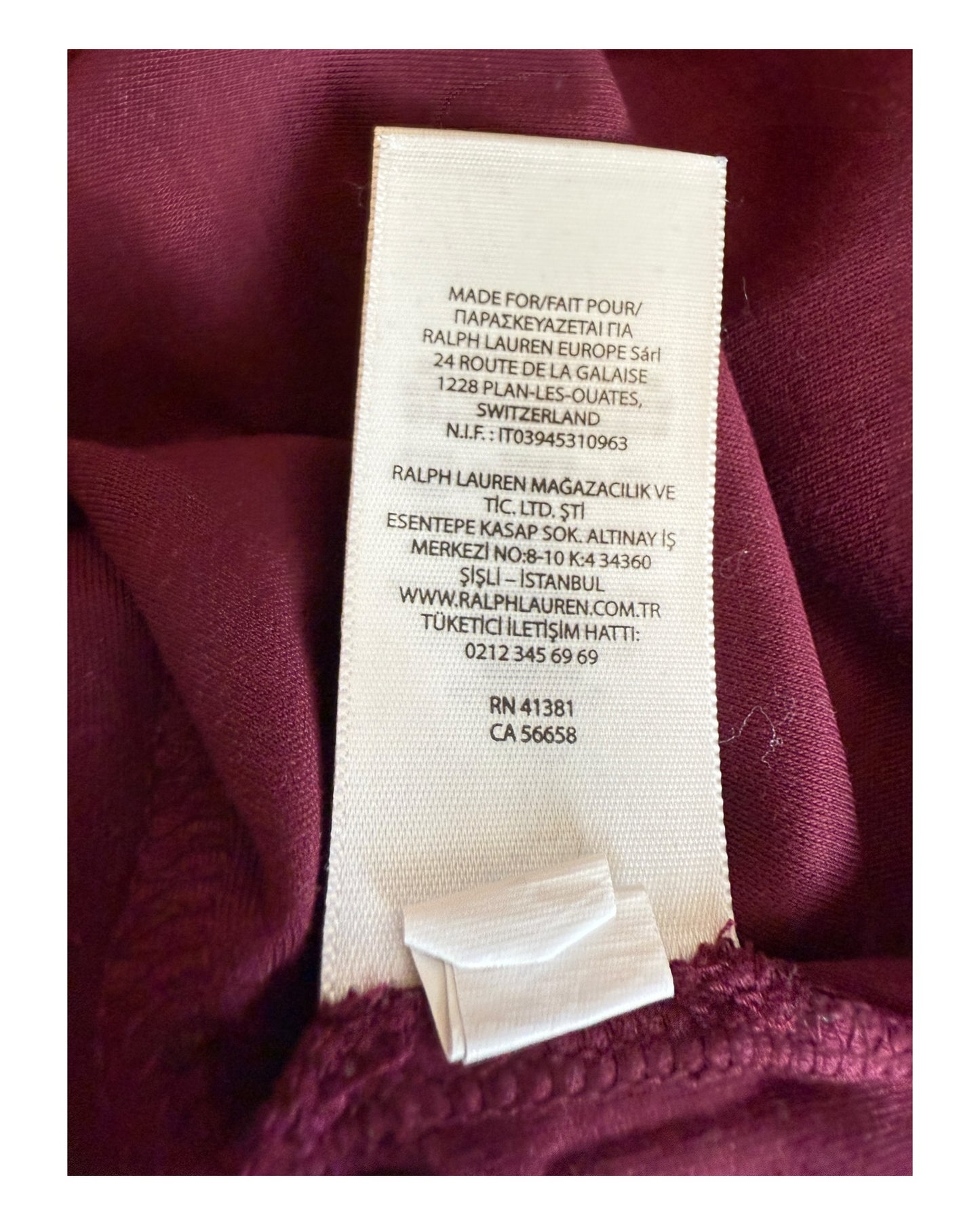 Polo Ralph Lauren Poloshirt bordeaux Größe L