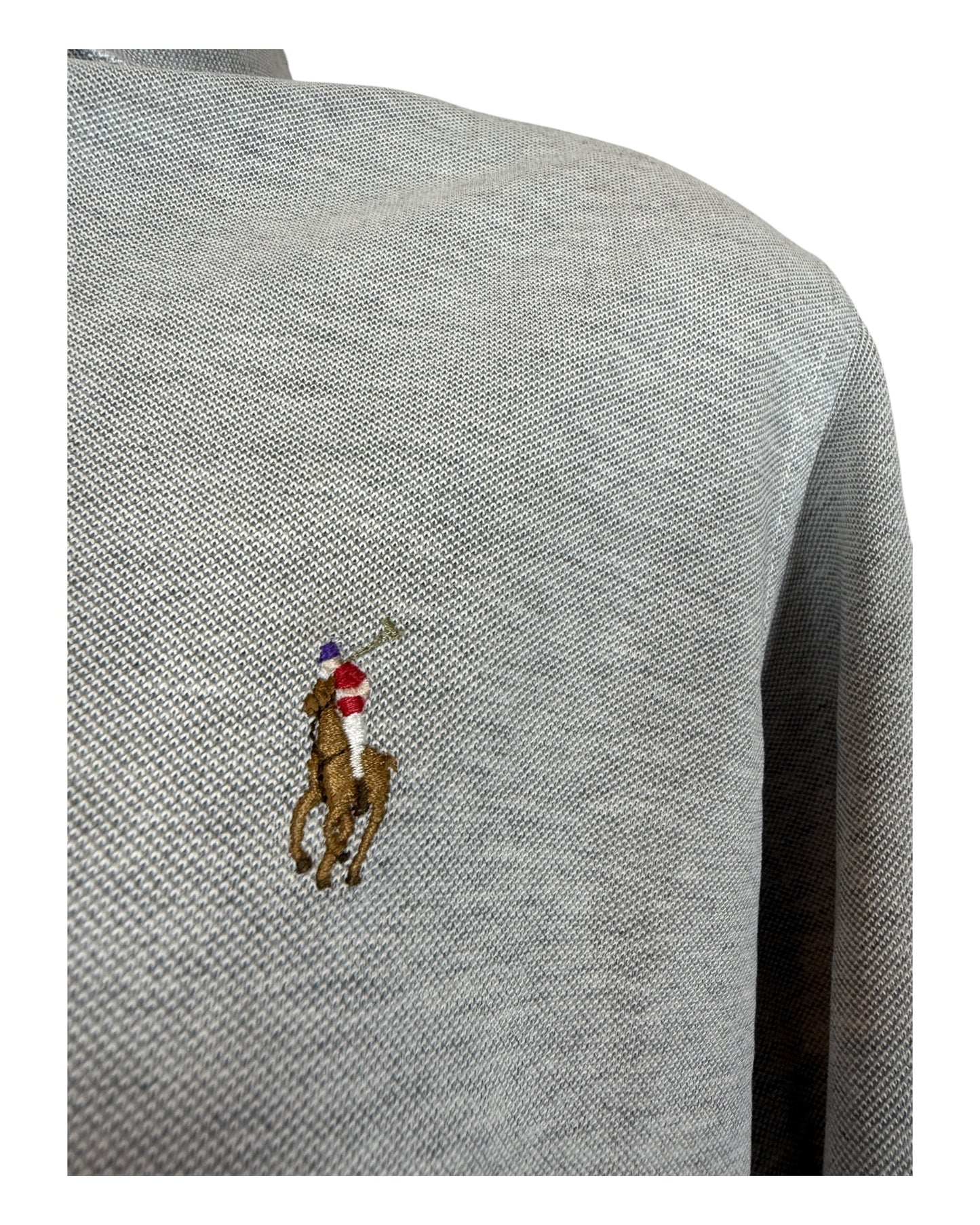 Polo Ralph Lauren Knit Oxfordhemd grau Größe L