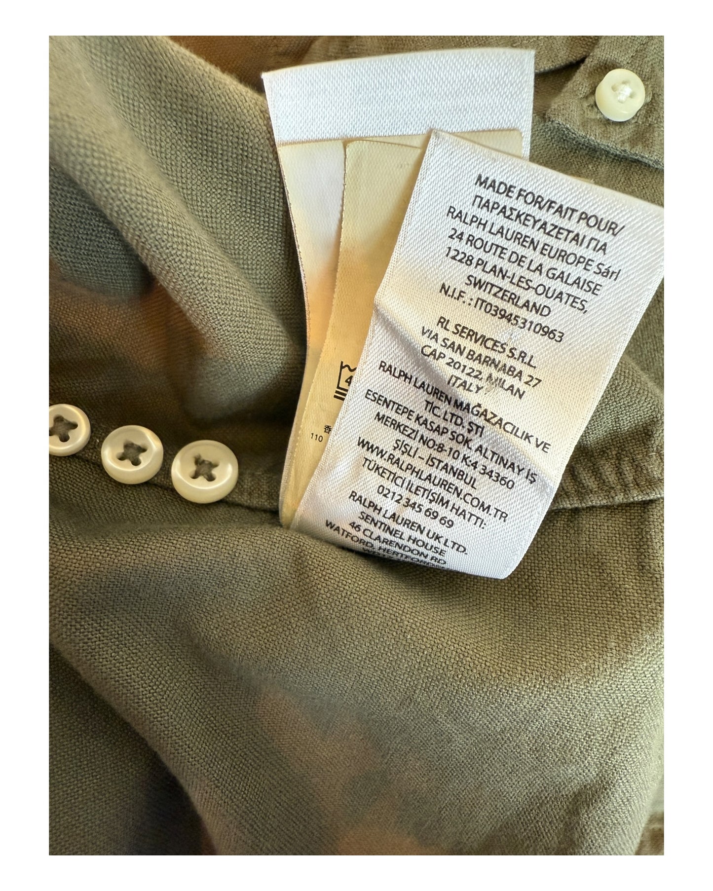Polo Ralph Lauren Oxfordhemd khaki Größe M