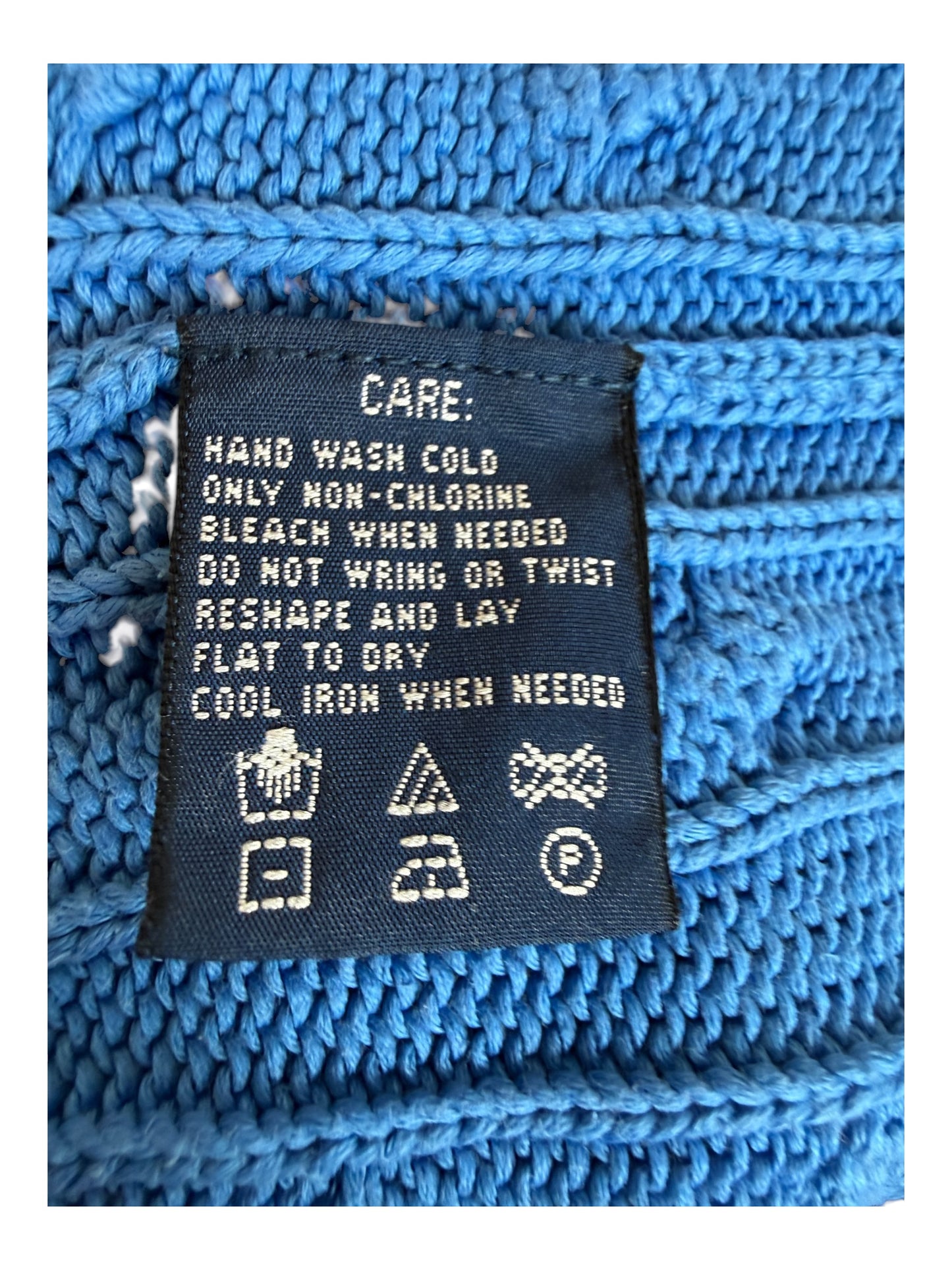 Polo Ralph Lauren Zopfmuster Pullover blau Größe S