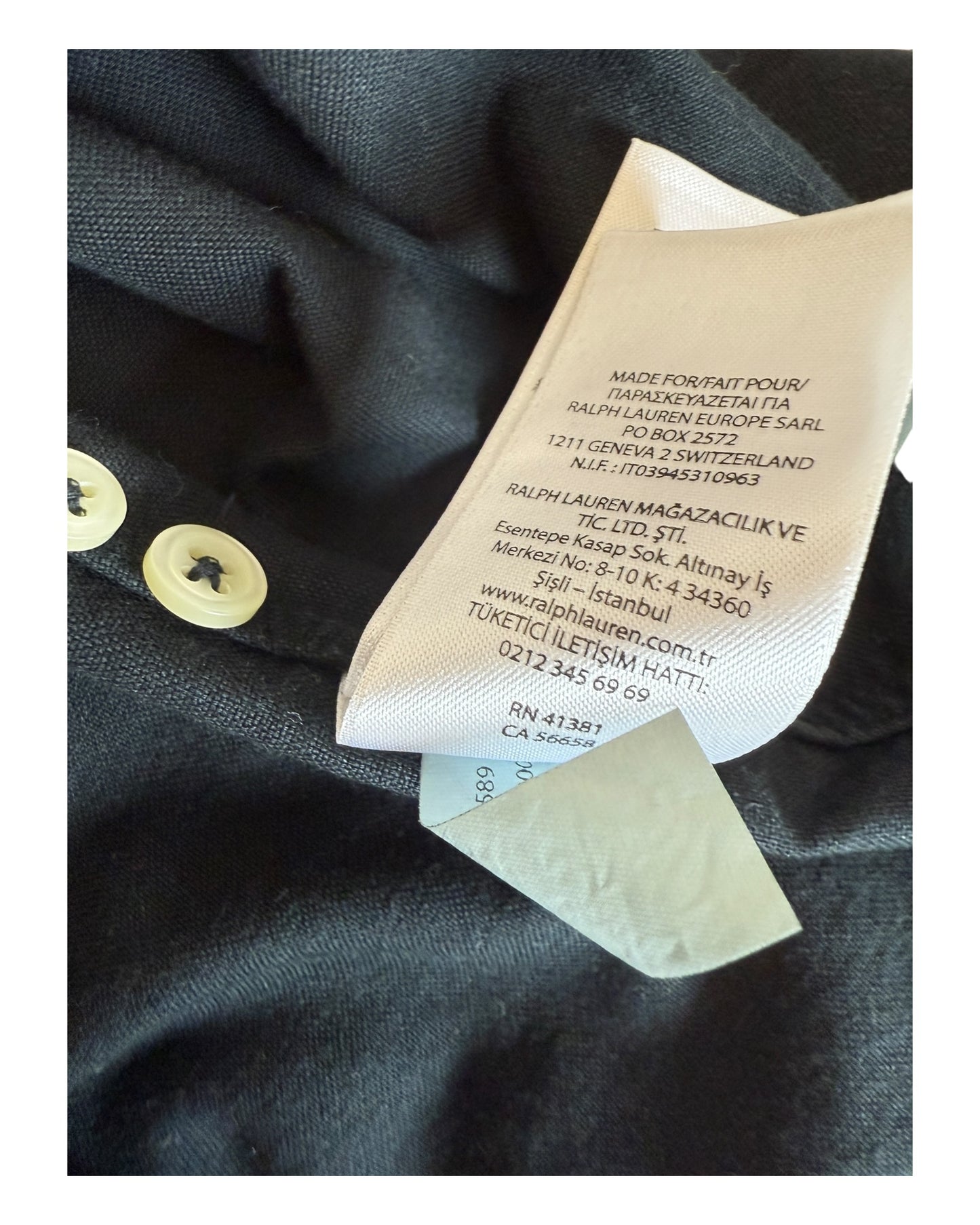 Polo Ralph Lauren Oxfordhemd schwarz Größe L
