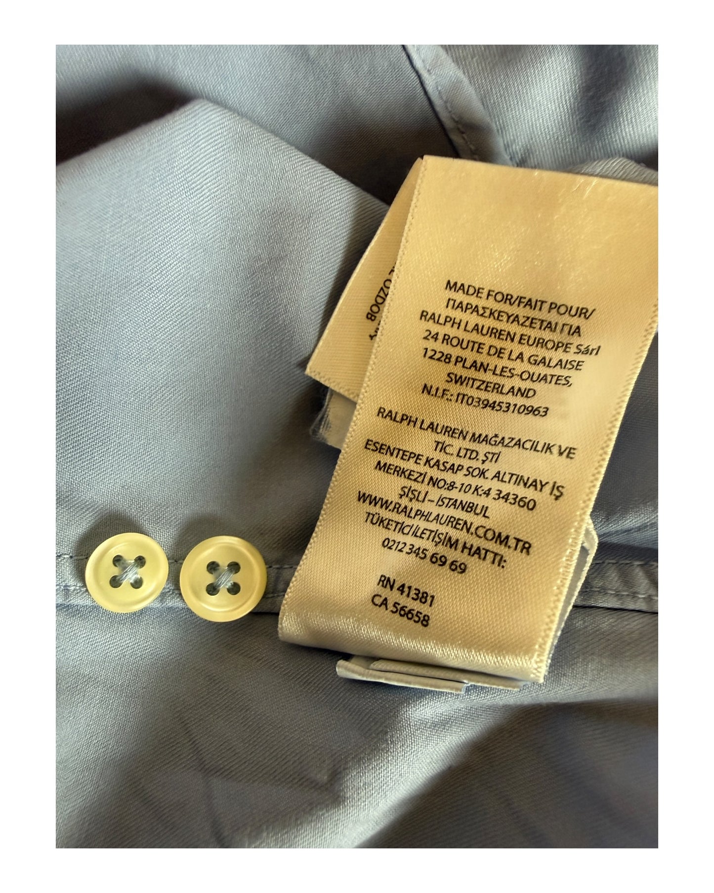 Polo Ralph Lauren Hemd hellblau Größe M