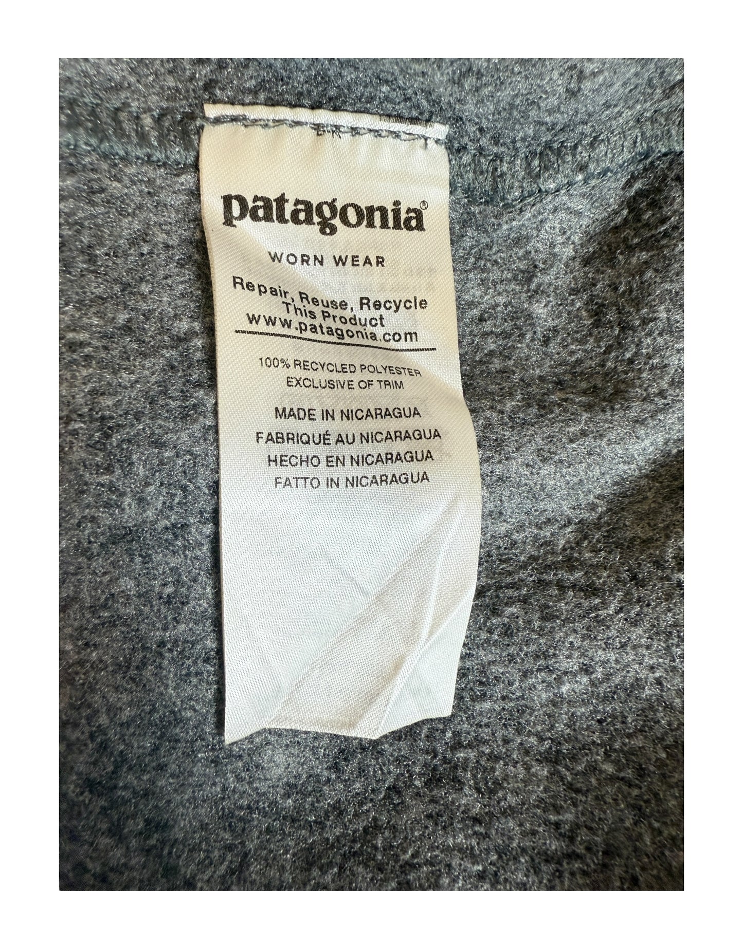 Patagonia Fleece Jacke grau Größe M