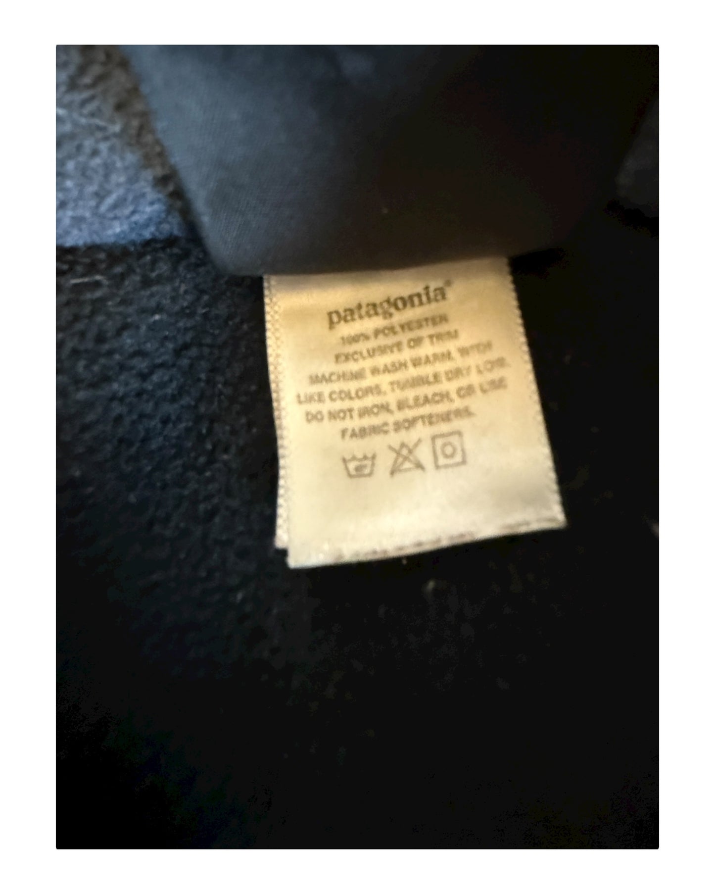 Patagonia Fleece Half Zip Pullover schwarz Größe M
