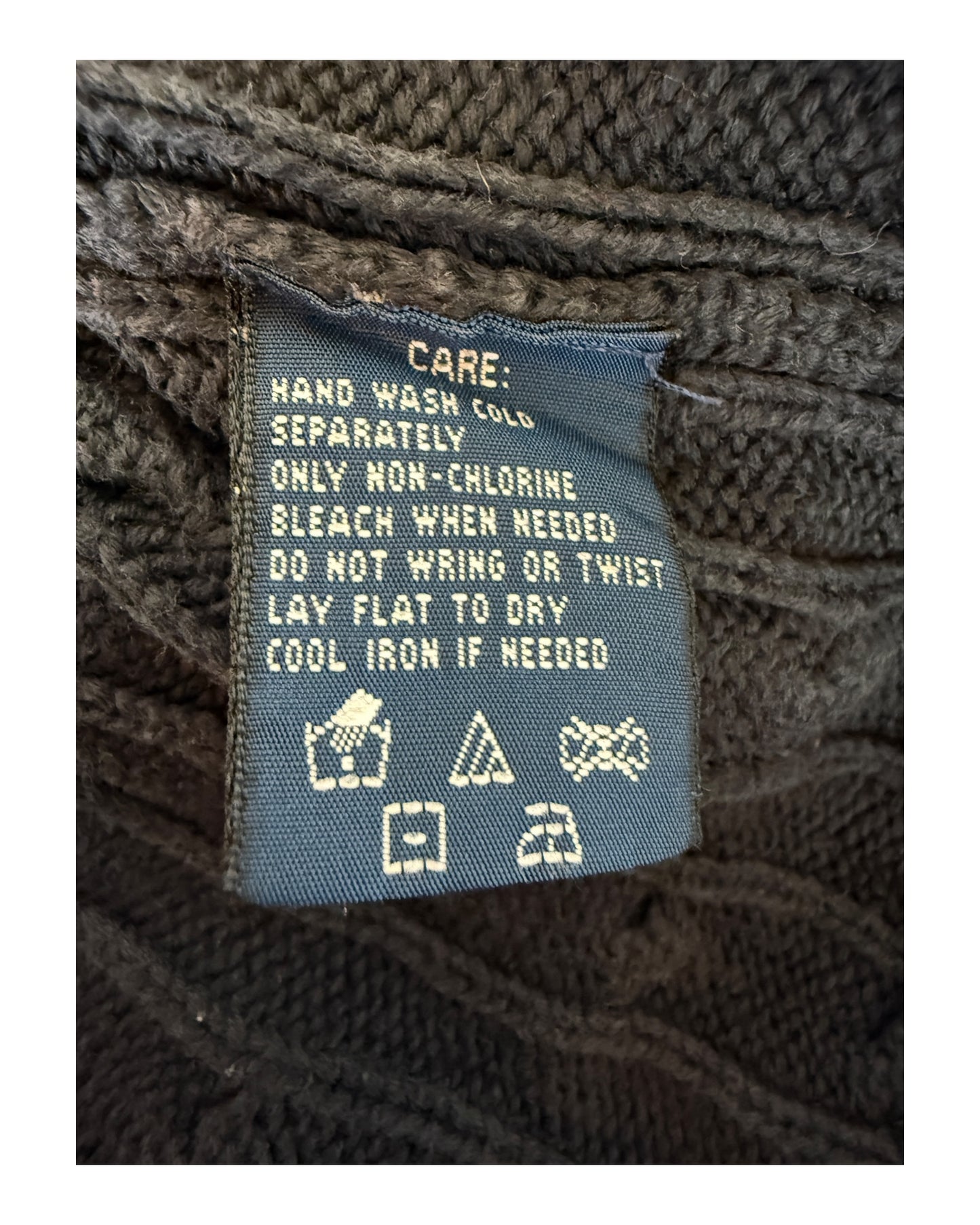 Polo Ralph Lauren Zopfmuster Pullover schwarz Größe L