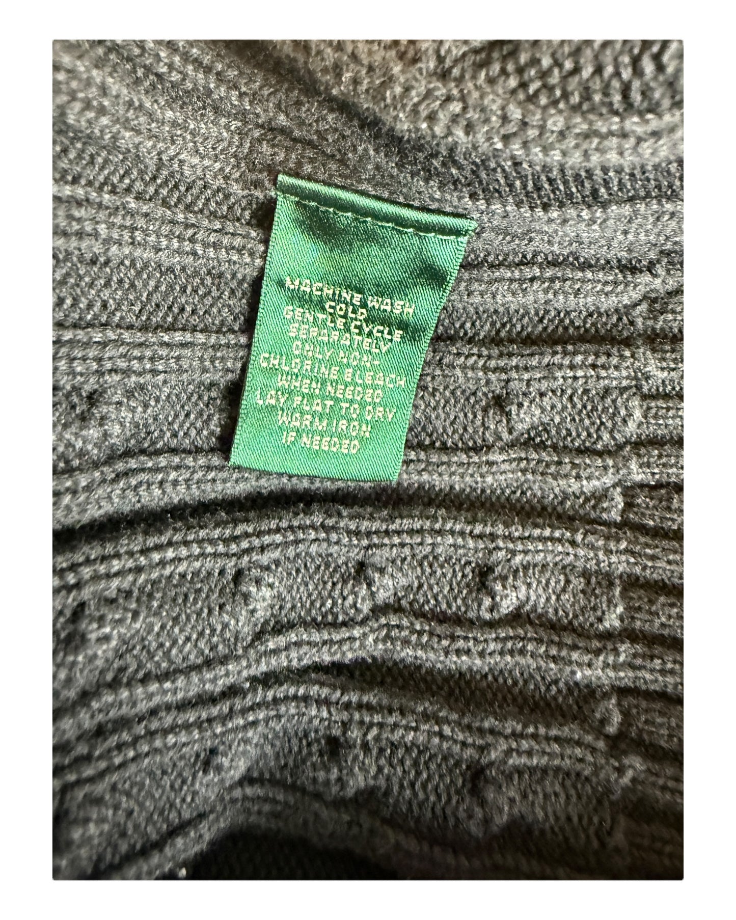 Polo Ralph Lauren Zopfmuster Strickjacke schwarz Größe S