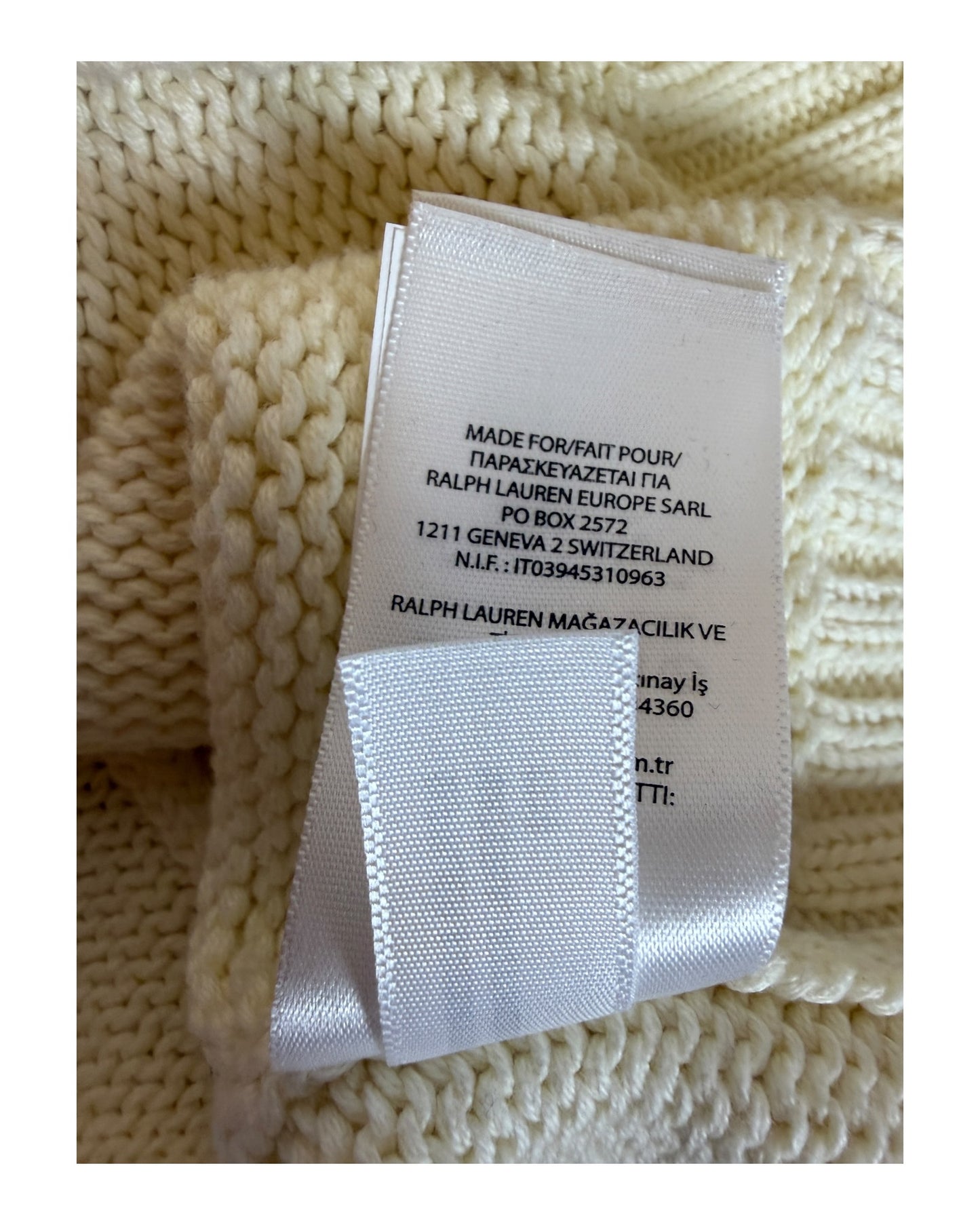 Polo Ralph Lauren Strickpullover weiß Größe M