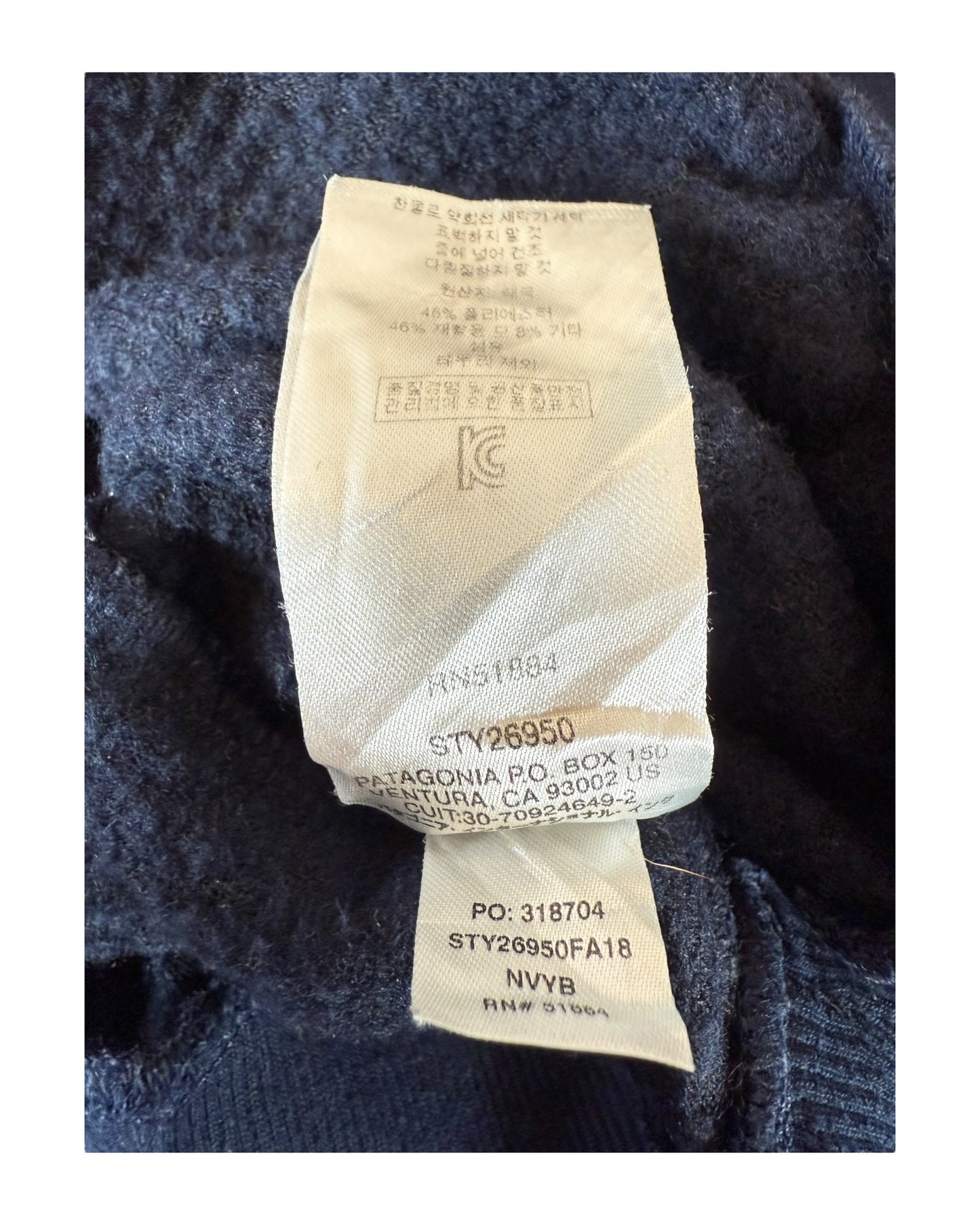 Patagonia Fleece Half Zip marineblau Größe M