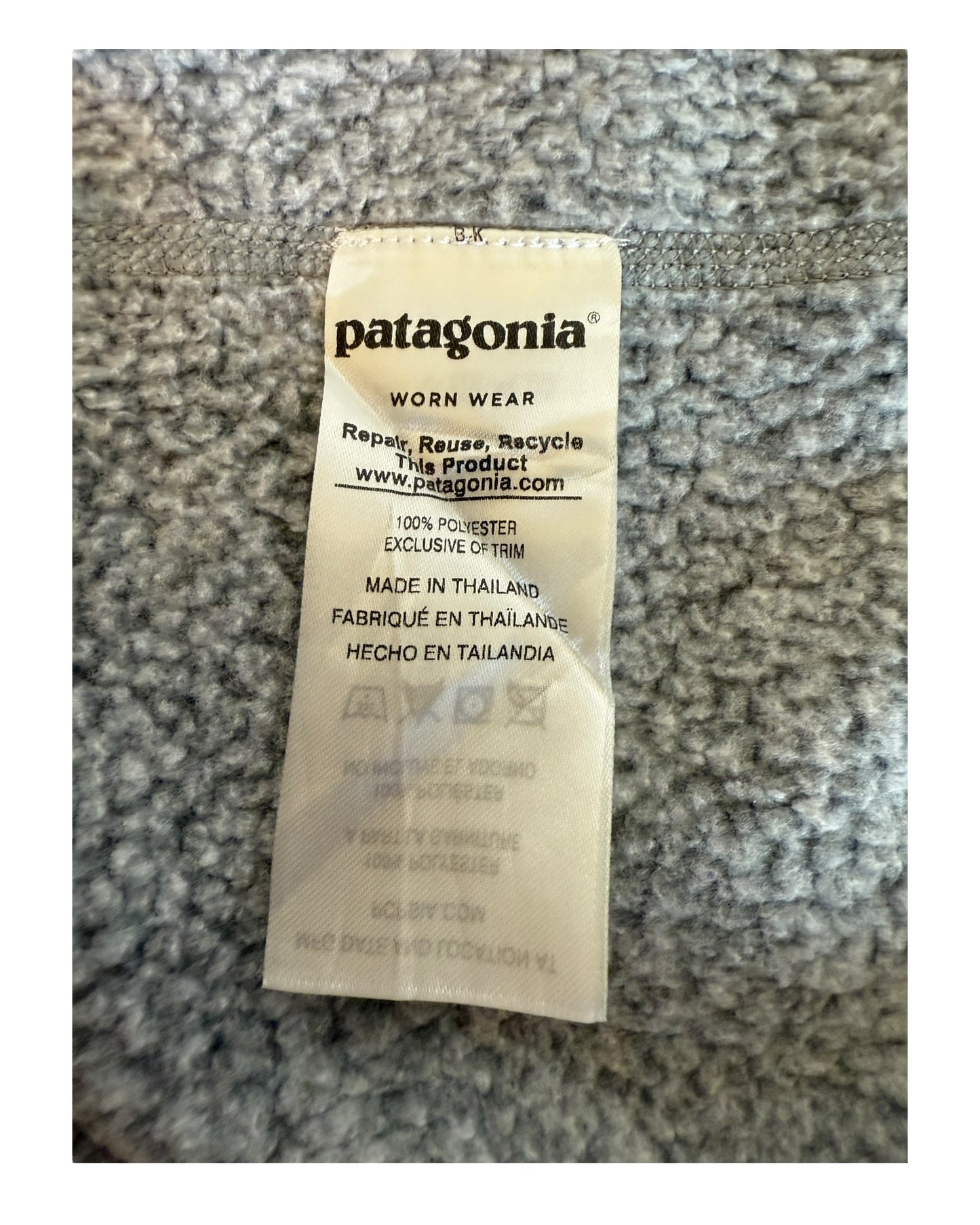 Patagonia Fleece Half Zip Pullover grau Größe M