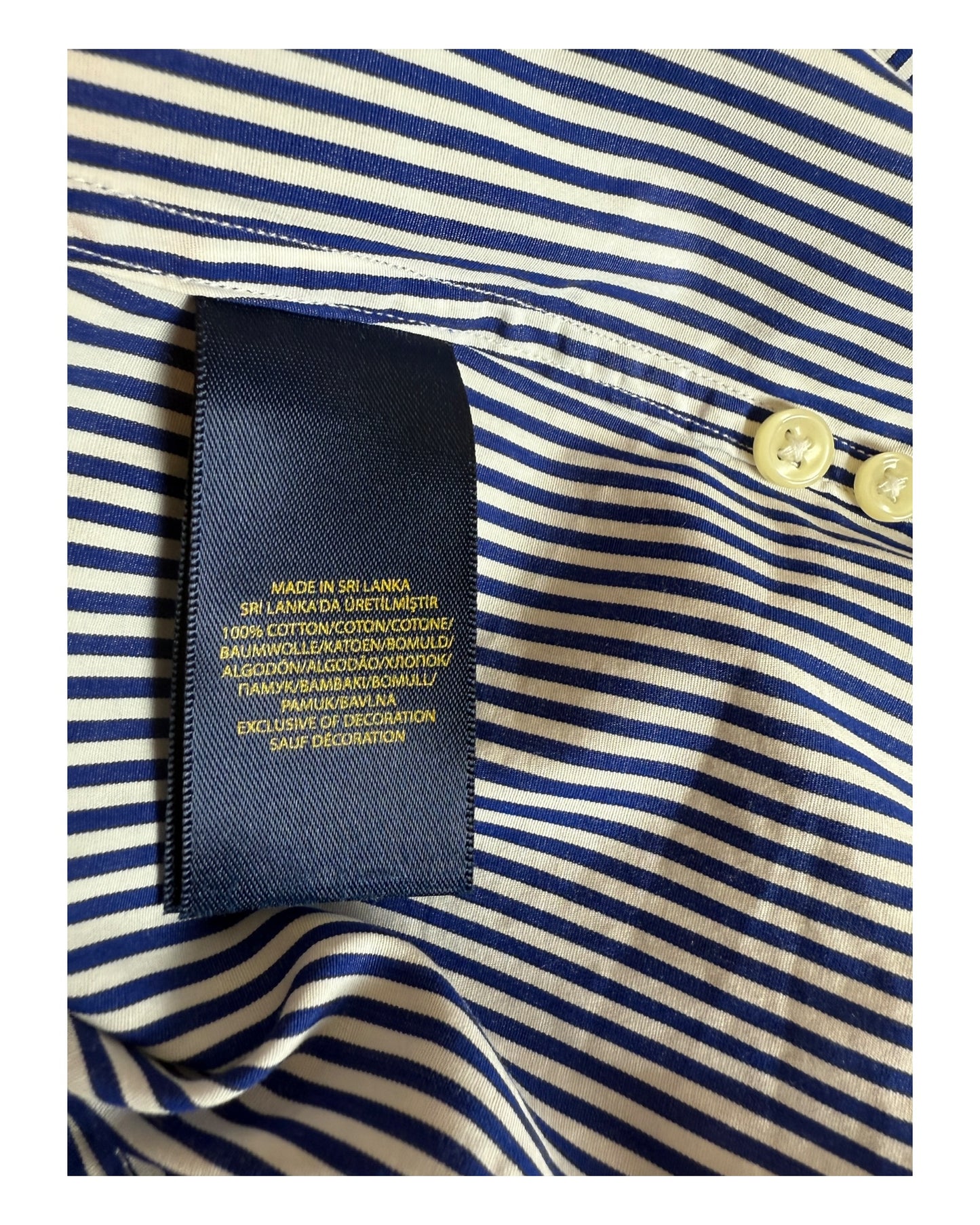 Polo Ralph Lauren Bluse blau weiß gestreift Größe S