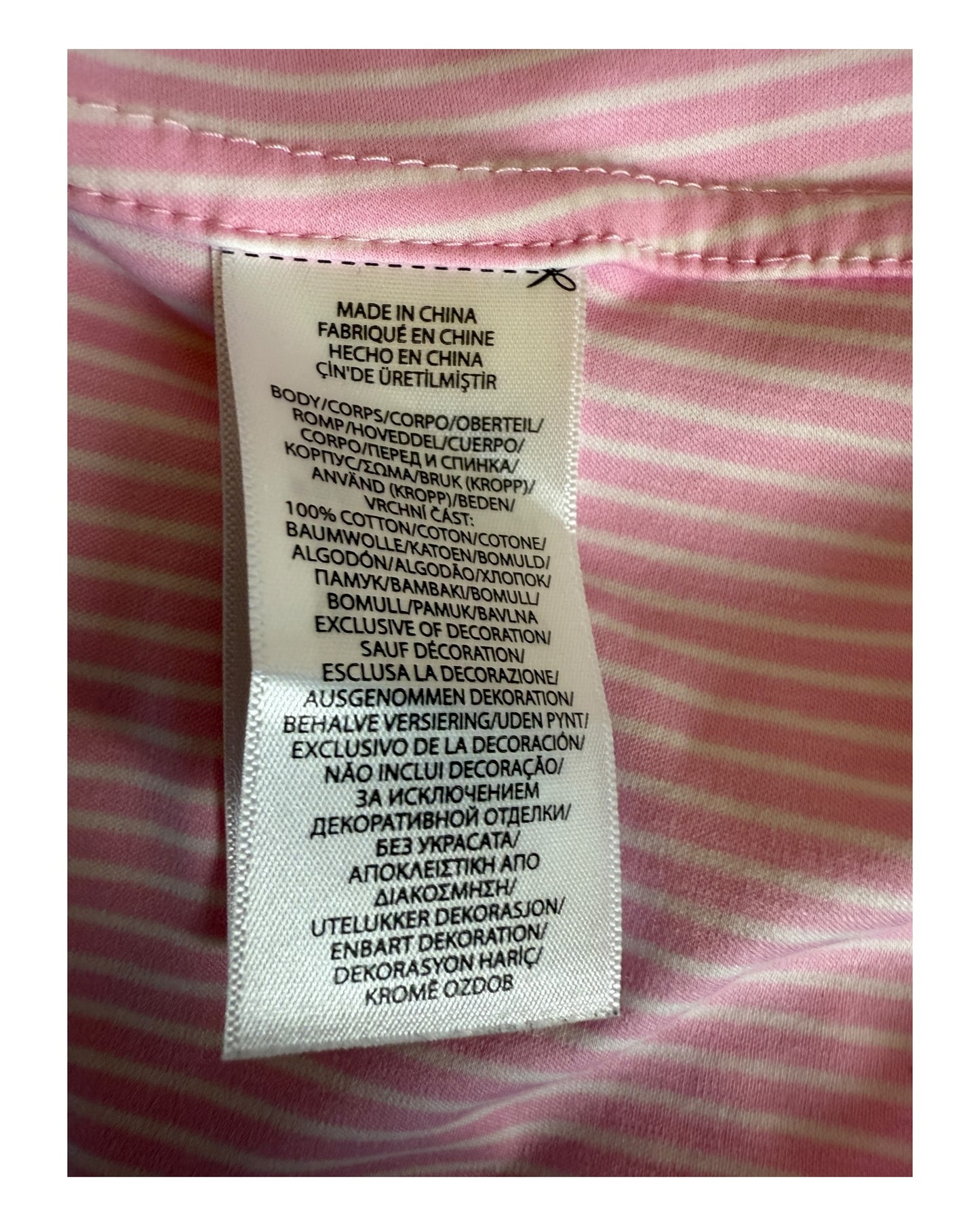 Polo Ralph Lauren Bluse rosa weiß gestreift Größe M