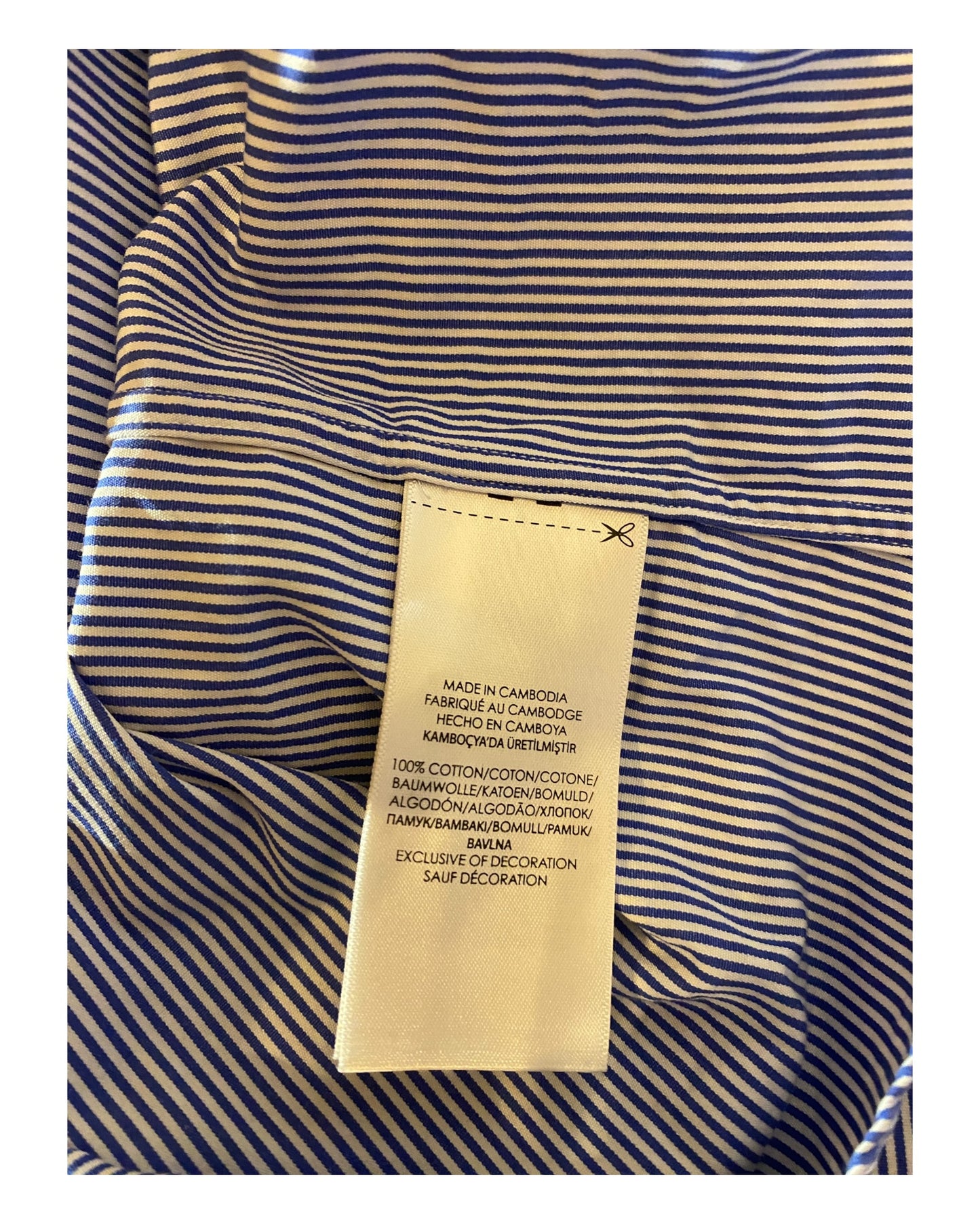 Polo Ralph Lauren shirt blue white striped size M