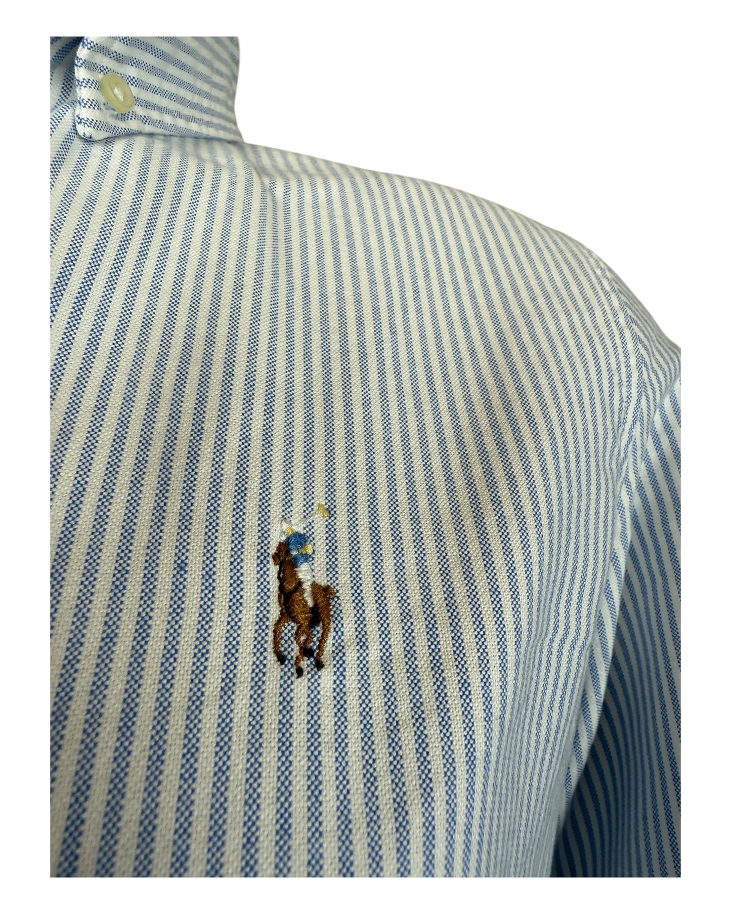 Polo Ralph Lauren Oxfordhemd Bluse blau weiß gestreift Größe M