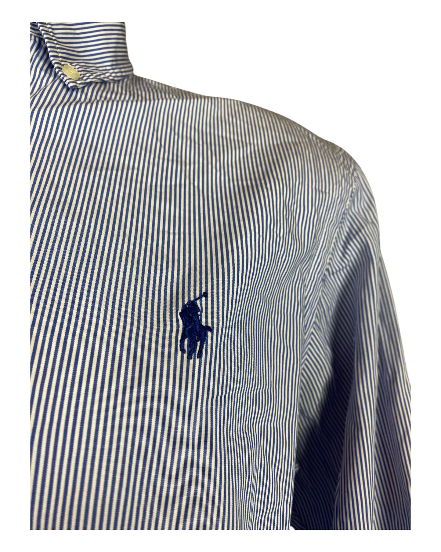 Polo Ralph Lauren shirt blue white striped size M