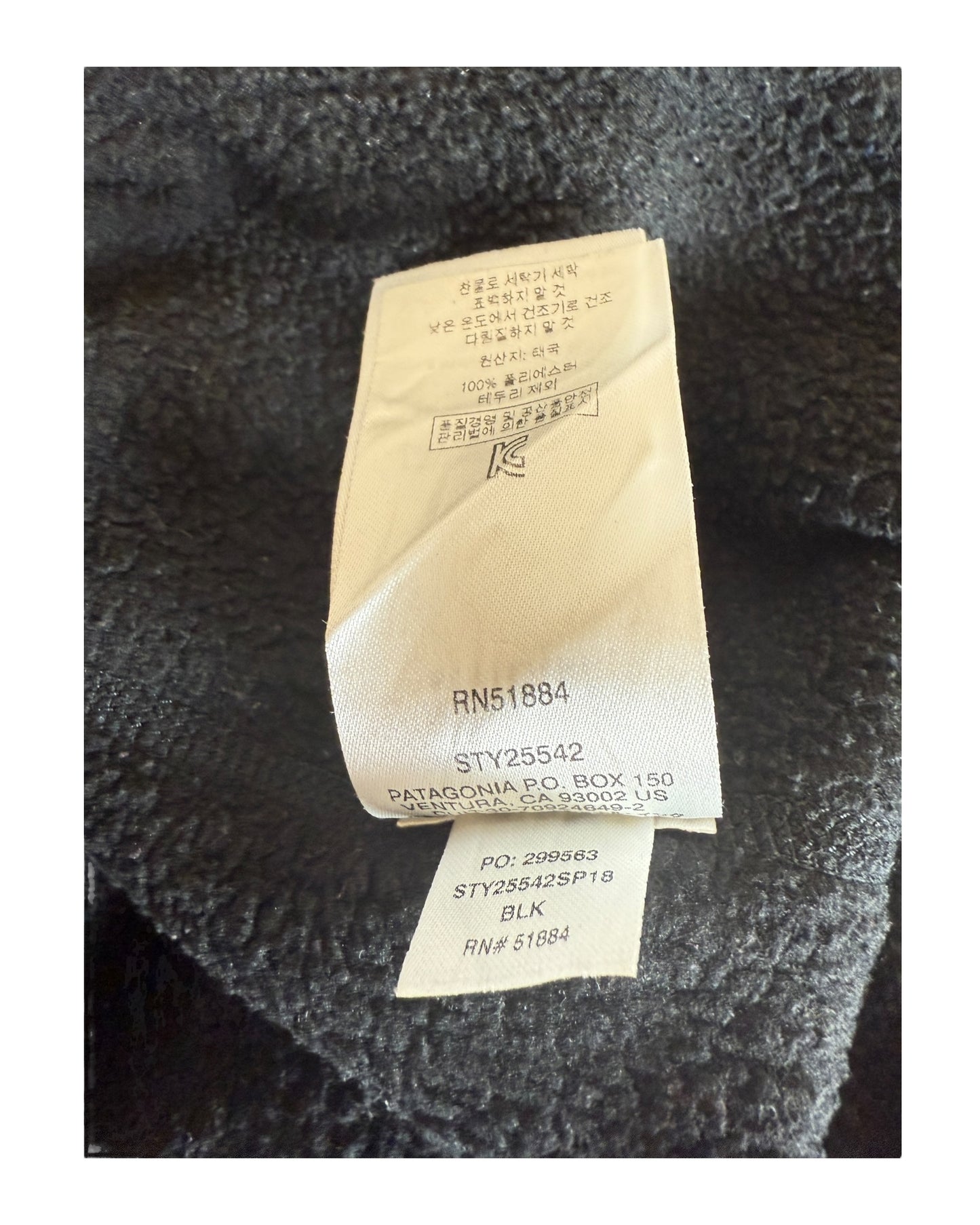 Patagonia Fleece Jacke schwarz Größe M