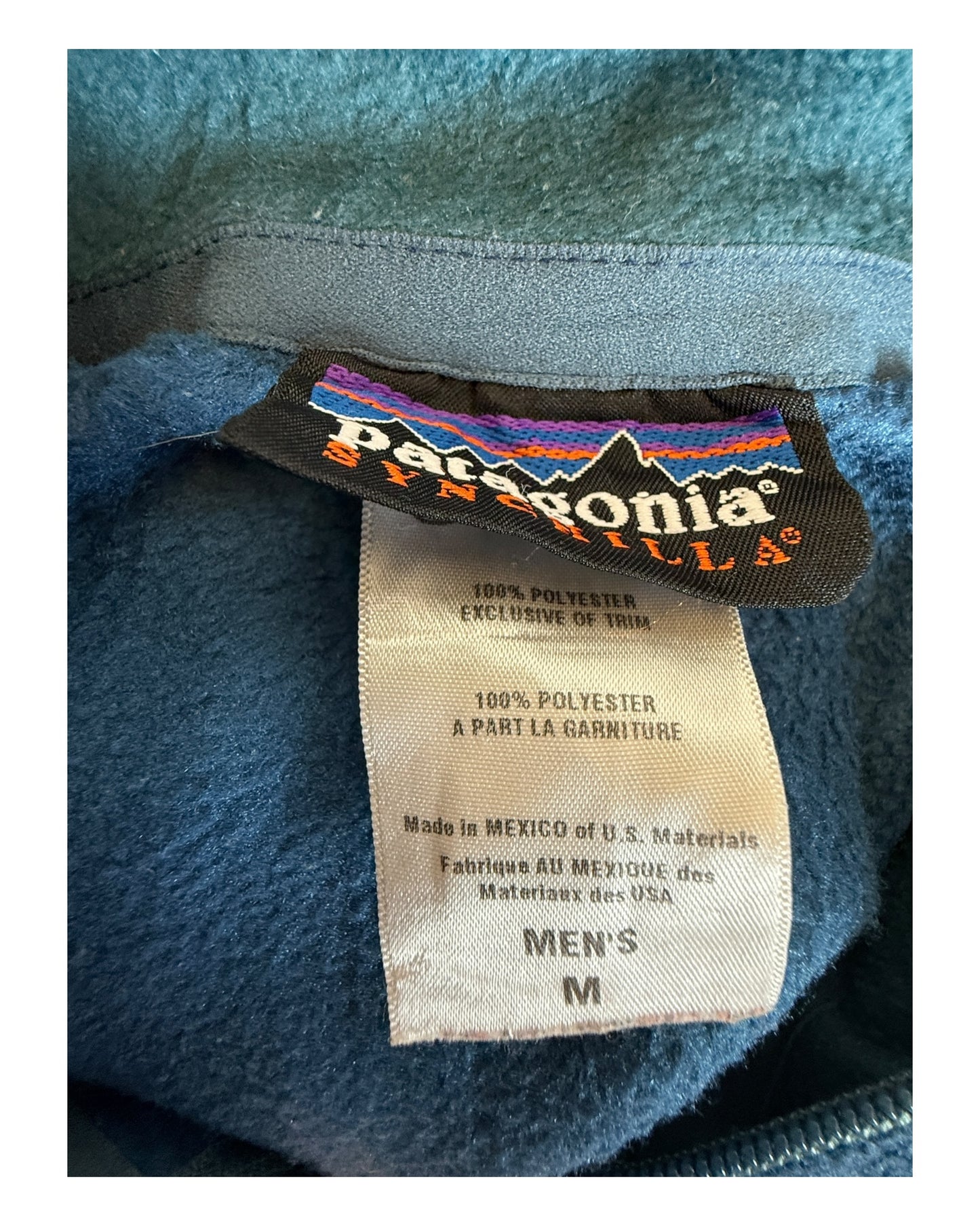 Patagonia Fleece Half Zip Pullover blau Größe M
