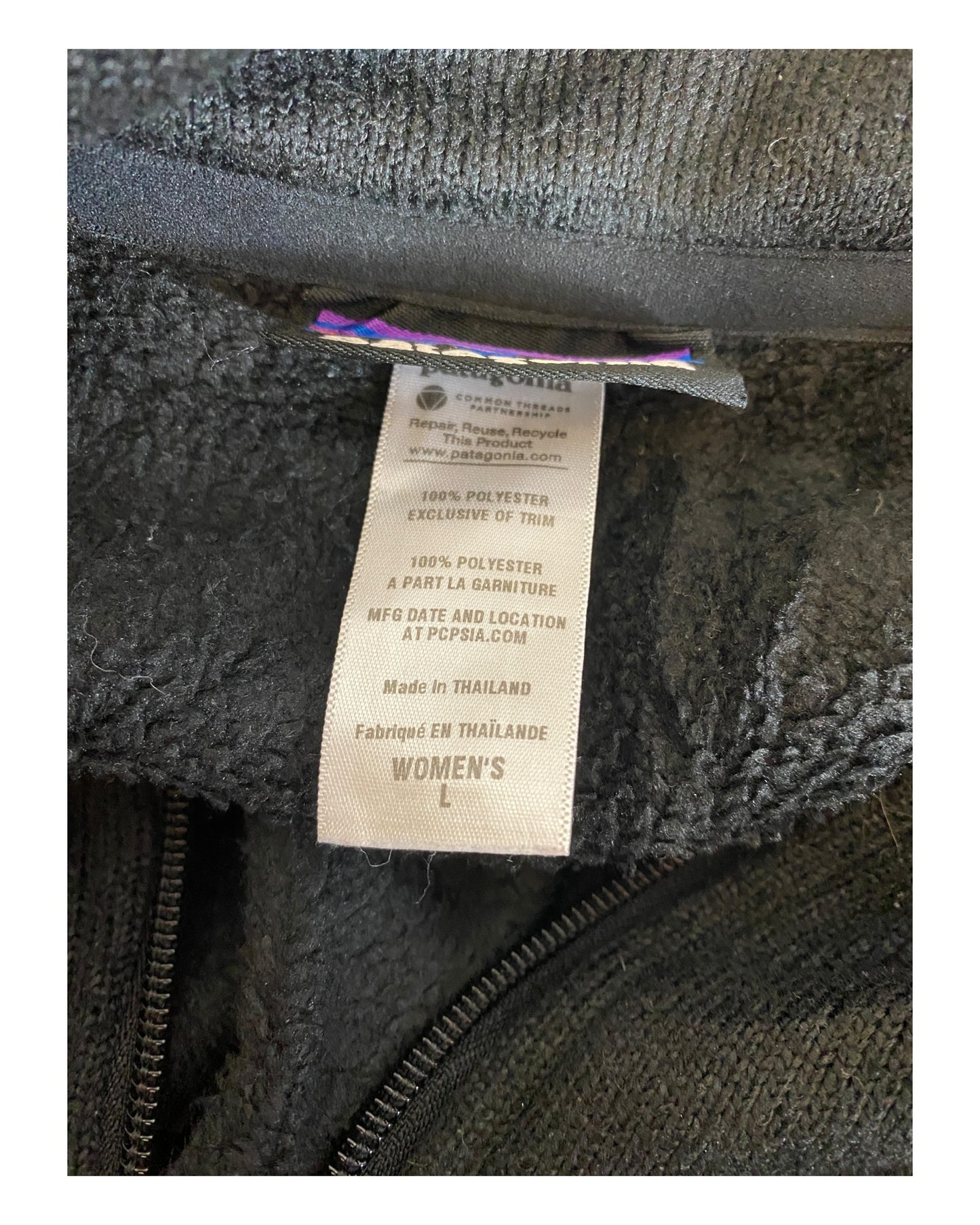 Patagonia Fleece Jacke schwarz Größe L