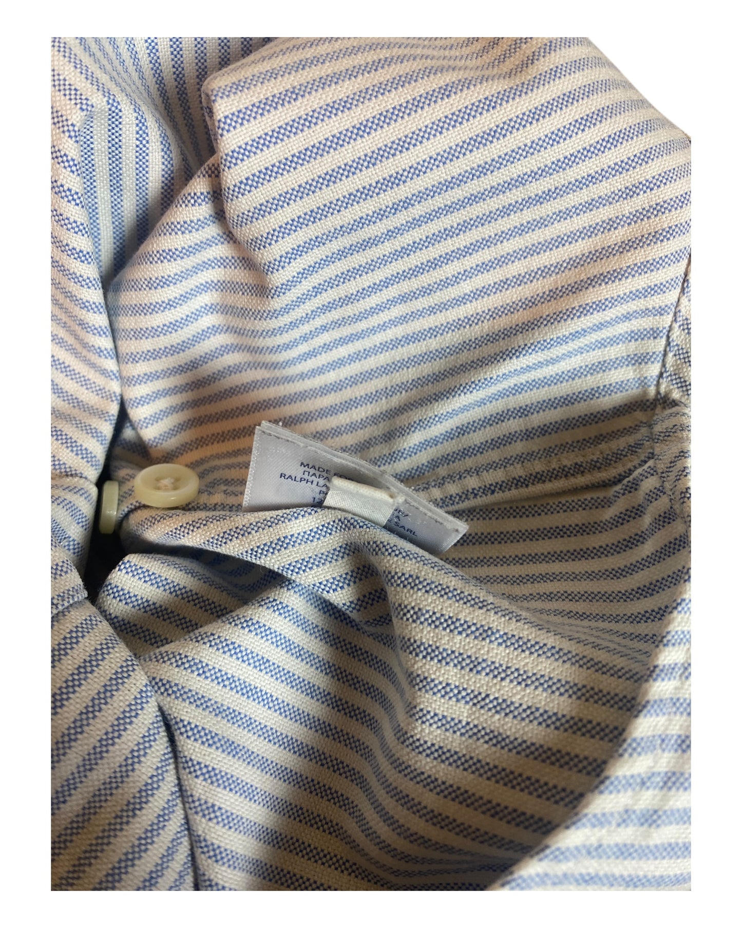Polo Ralph Lauren Oxfordhemd blau weiß gestreift Größe M