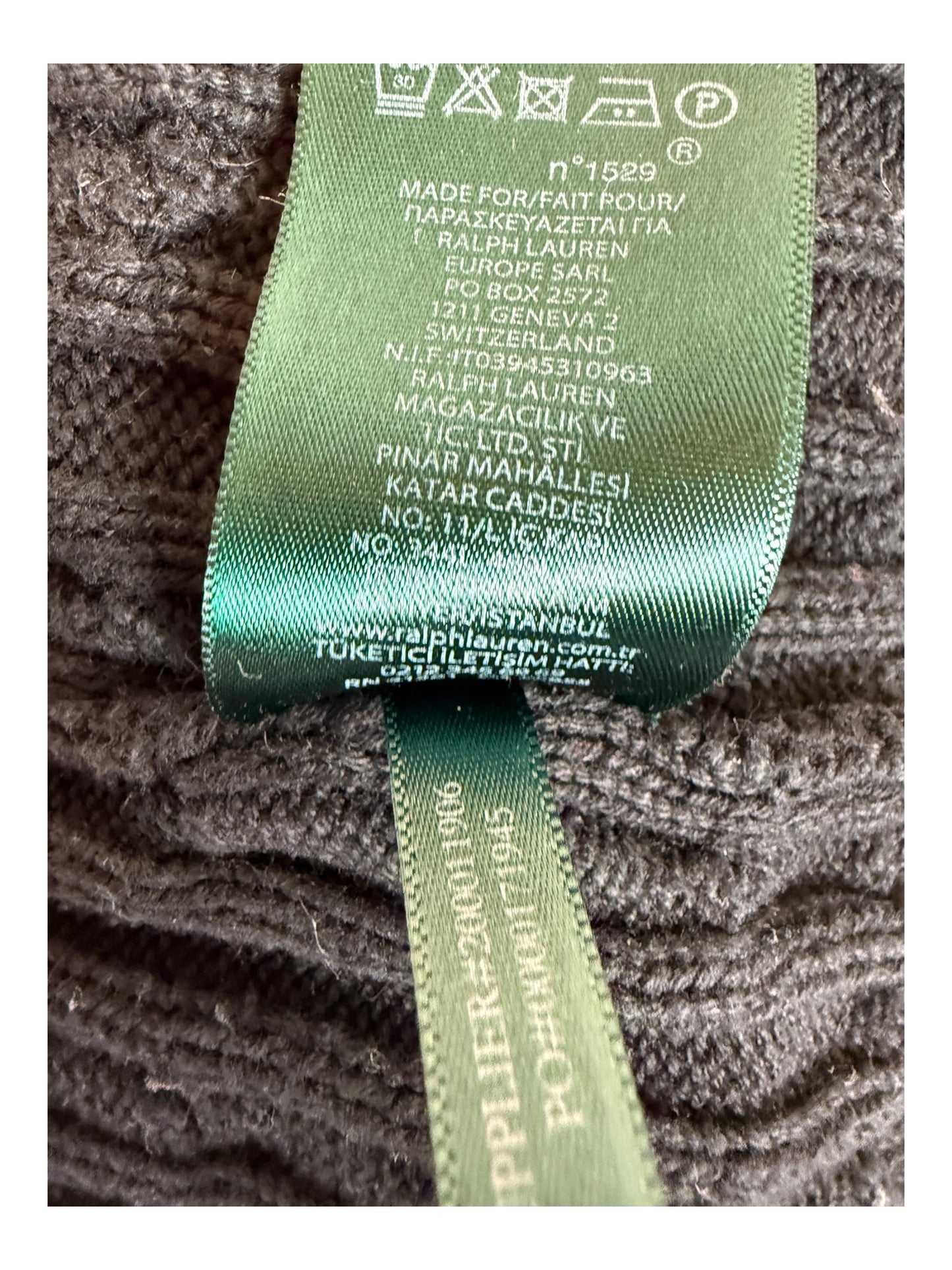 Polo Ralph Lauren Zopfmuster Pullover schwarz Größe M