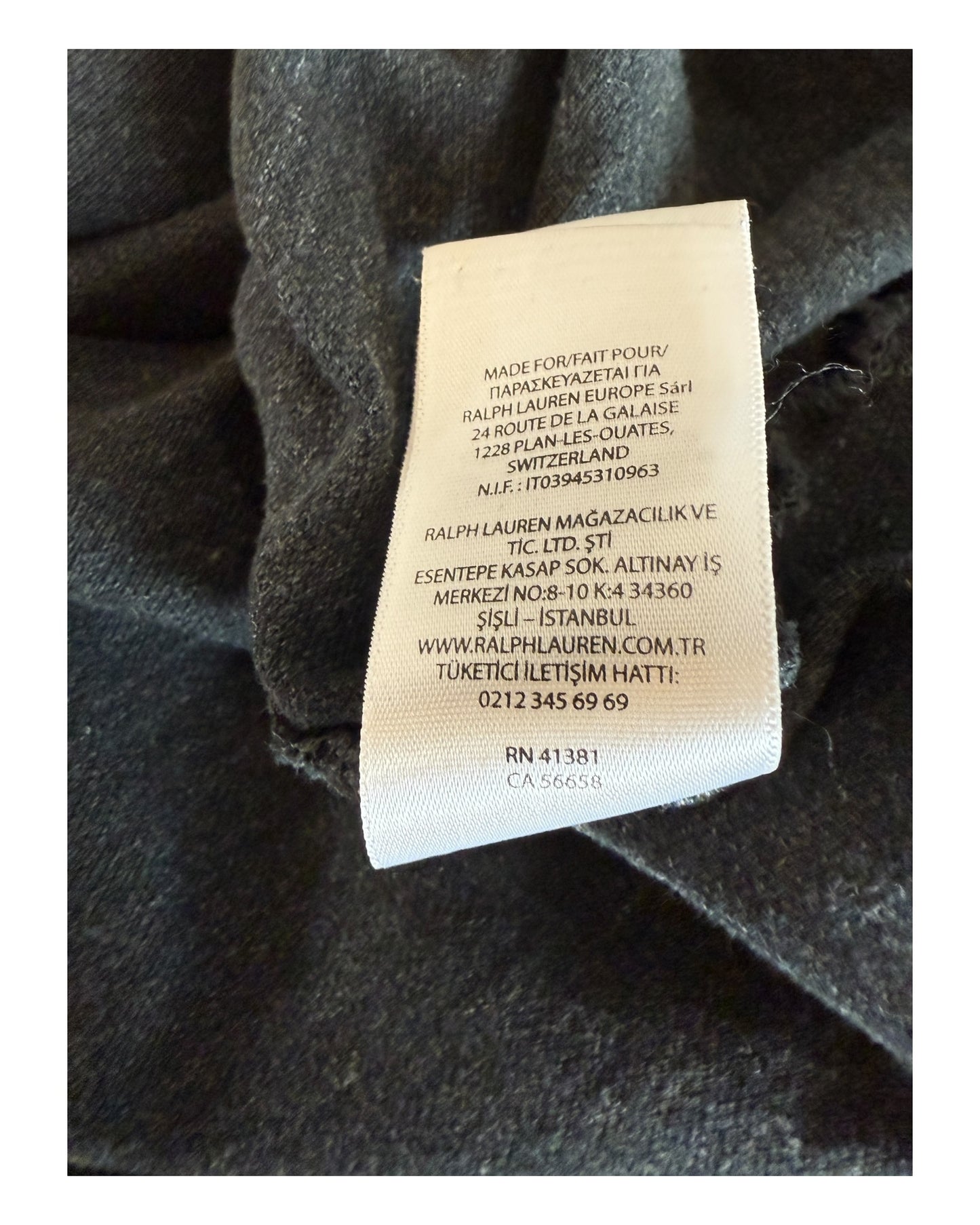 Polo Ralph Lauren Poloshirt schwarz meliert Größe M