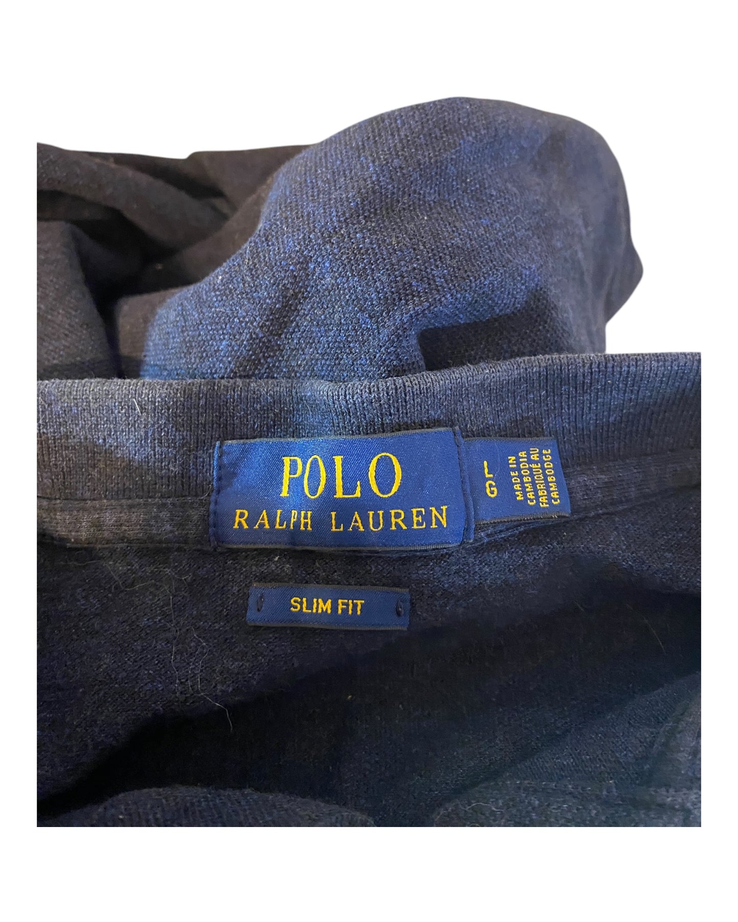 Polo Ralph Lauren Poloshirt marineblau meliert Größe L