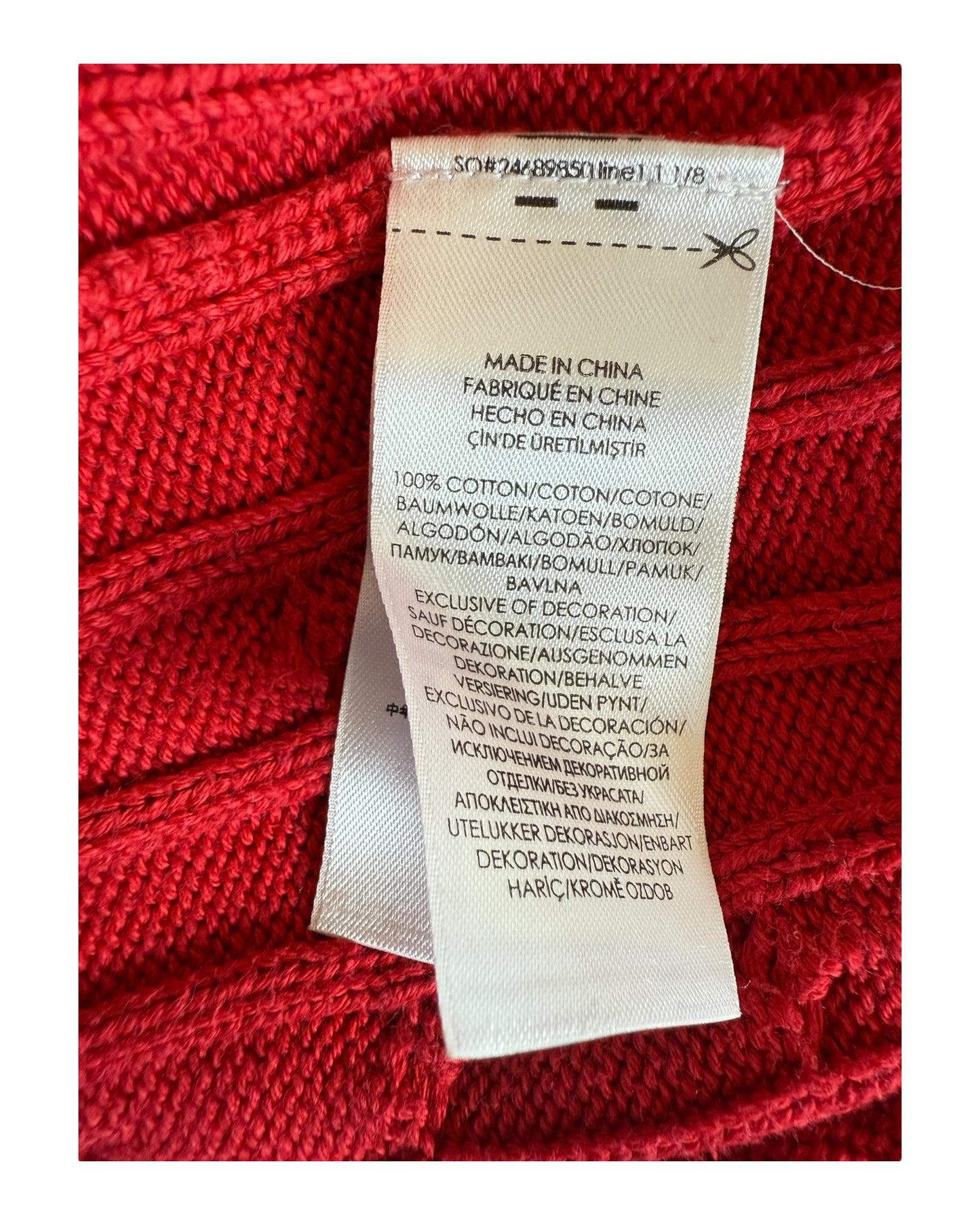 Polo Ralph Lauren Zopfmuster Pullover rot Größe S