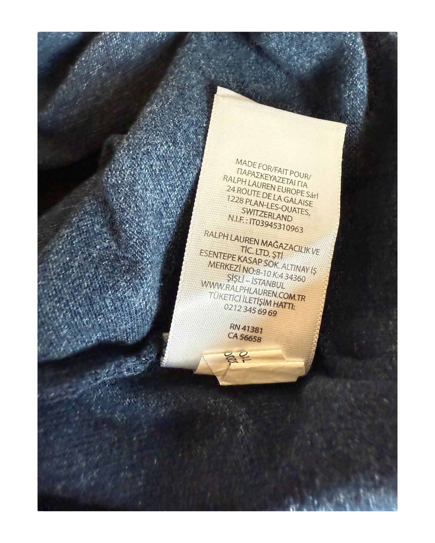 Polo Ralph Lauren Poloshirt marineblau meliert Größe L