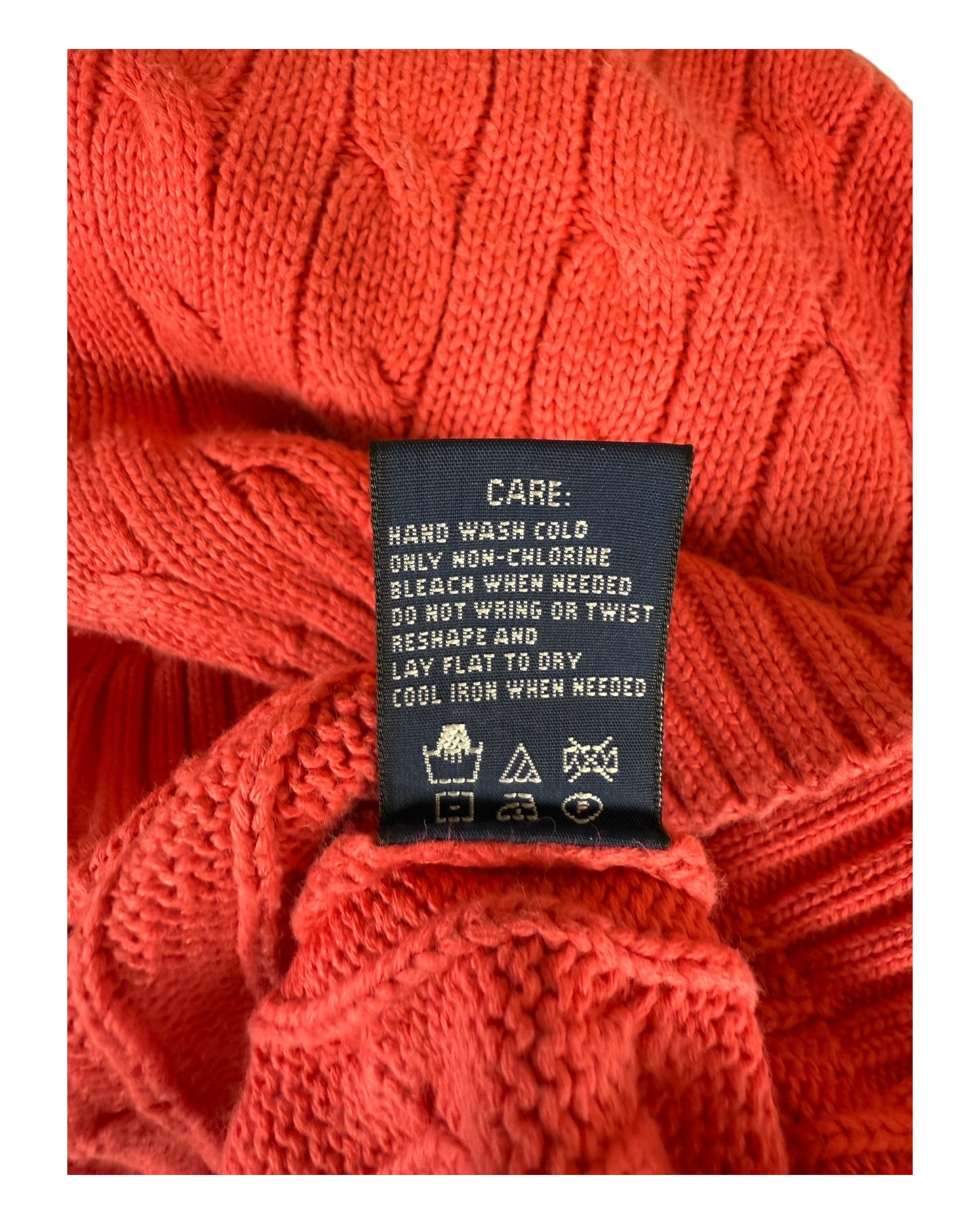 Polo Ralph Lauren Zopfmuster Pullover rot Größe S