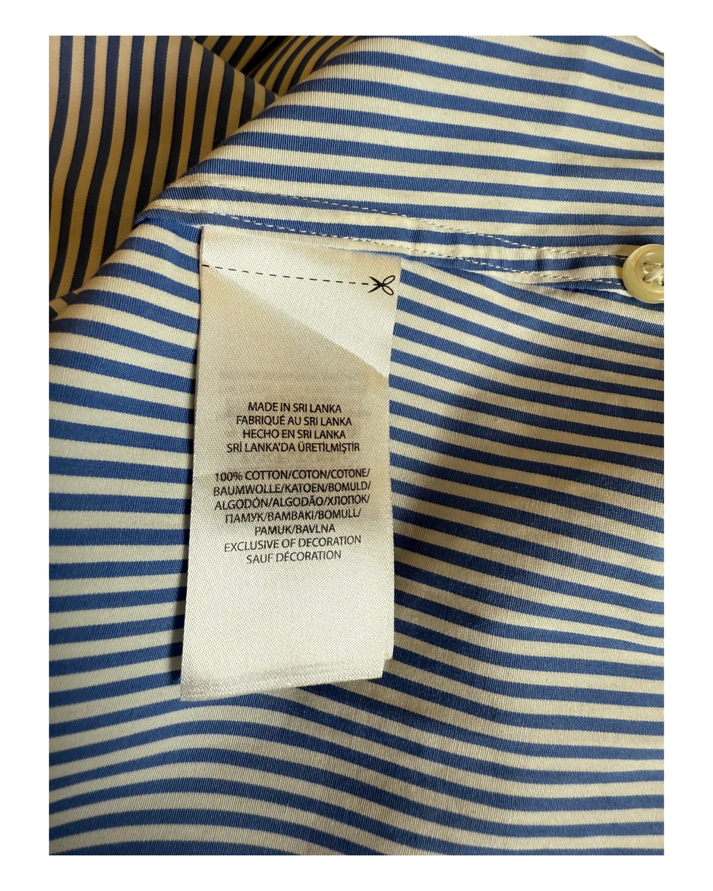 Polo Ralph Lauren Bluse blau weiß gestreift Größe M