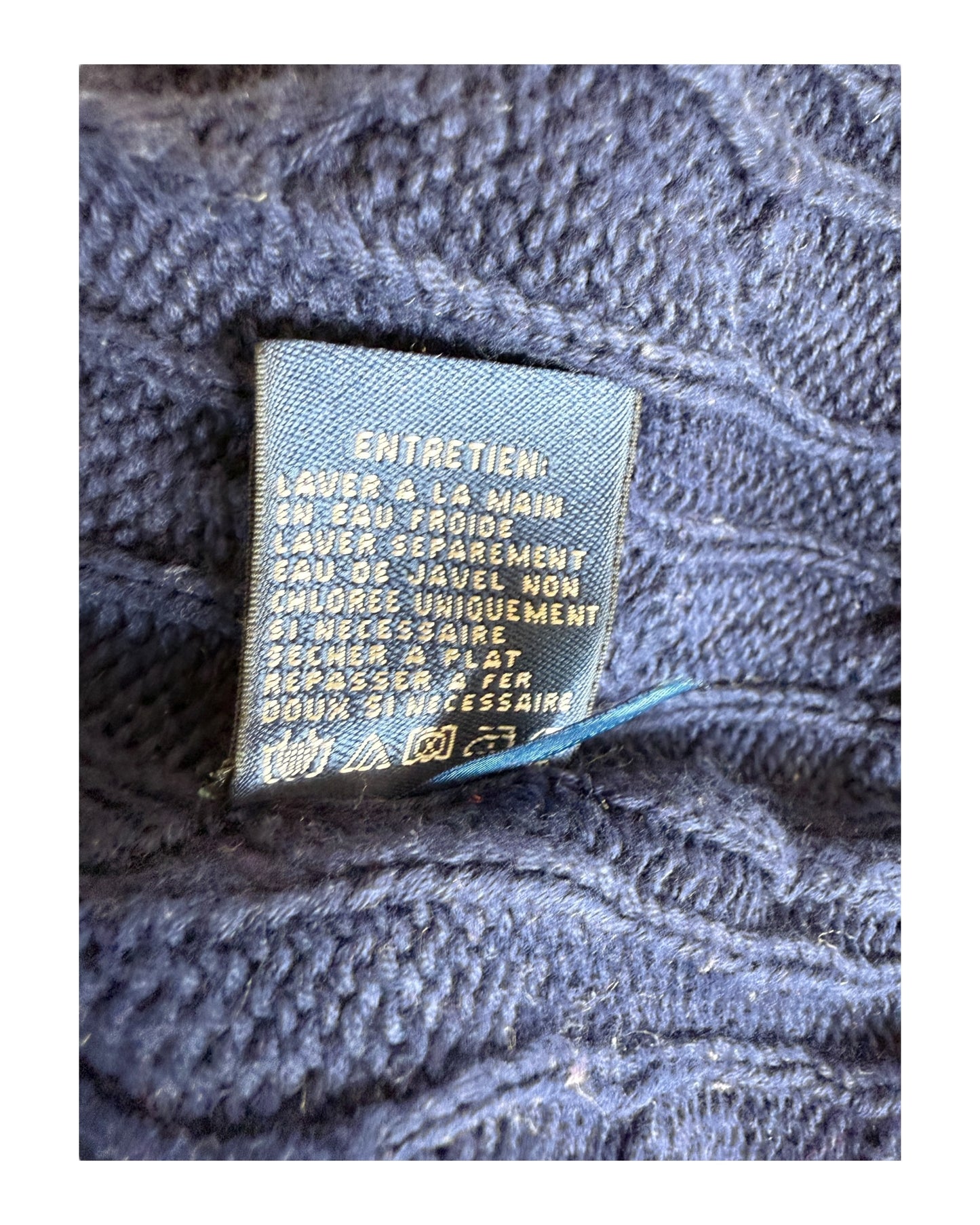 Polo Ralph Lauren Zopfmuster Pullover marineblau Größe M