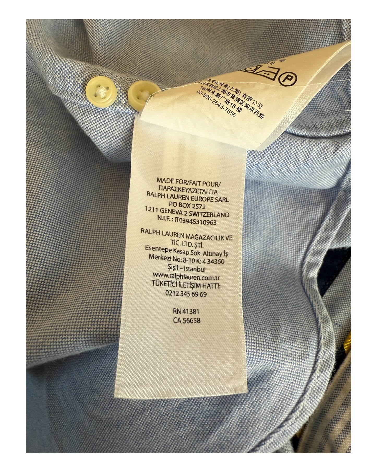 Polo Ralph Lauren Oxfordhemd hellblau Größe M